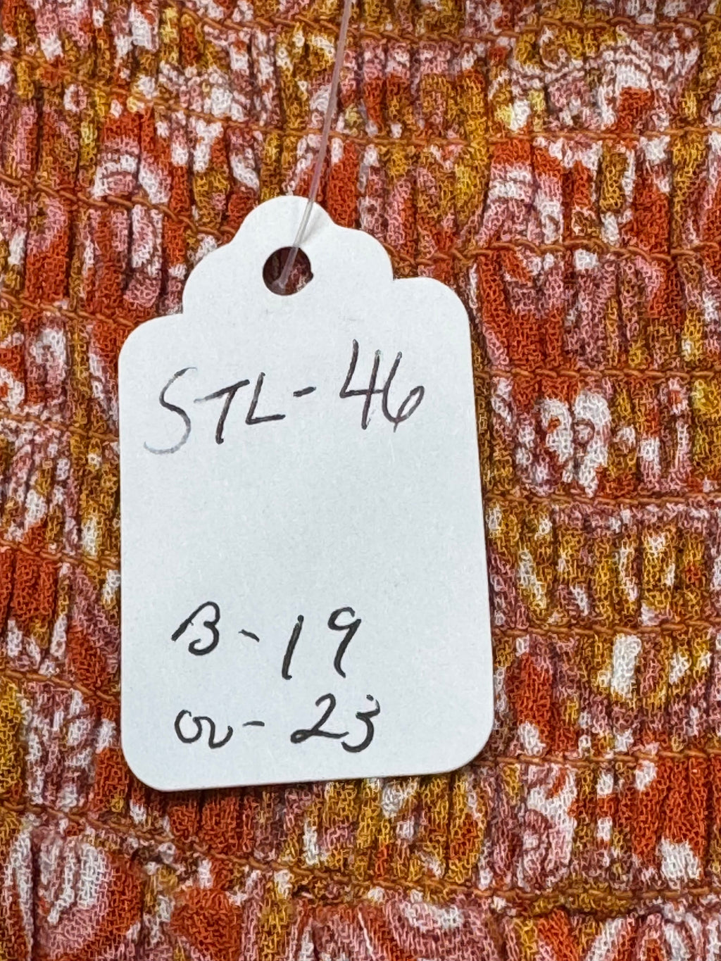 Cynthia Rowley Orange Paisley Halter Top Smocked Bubble Hem Size L