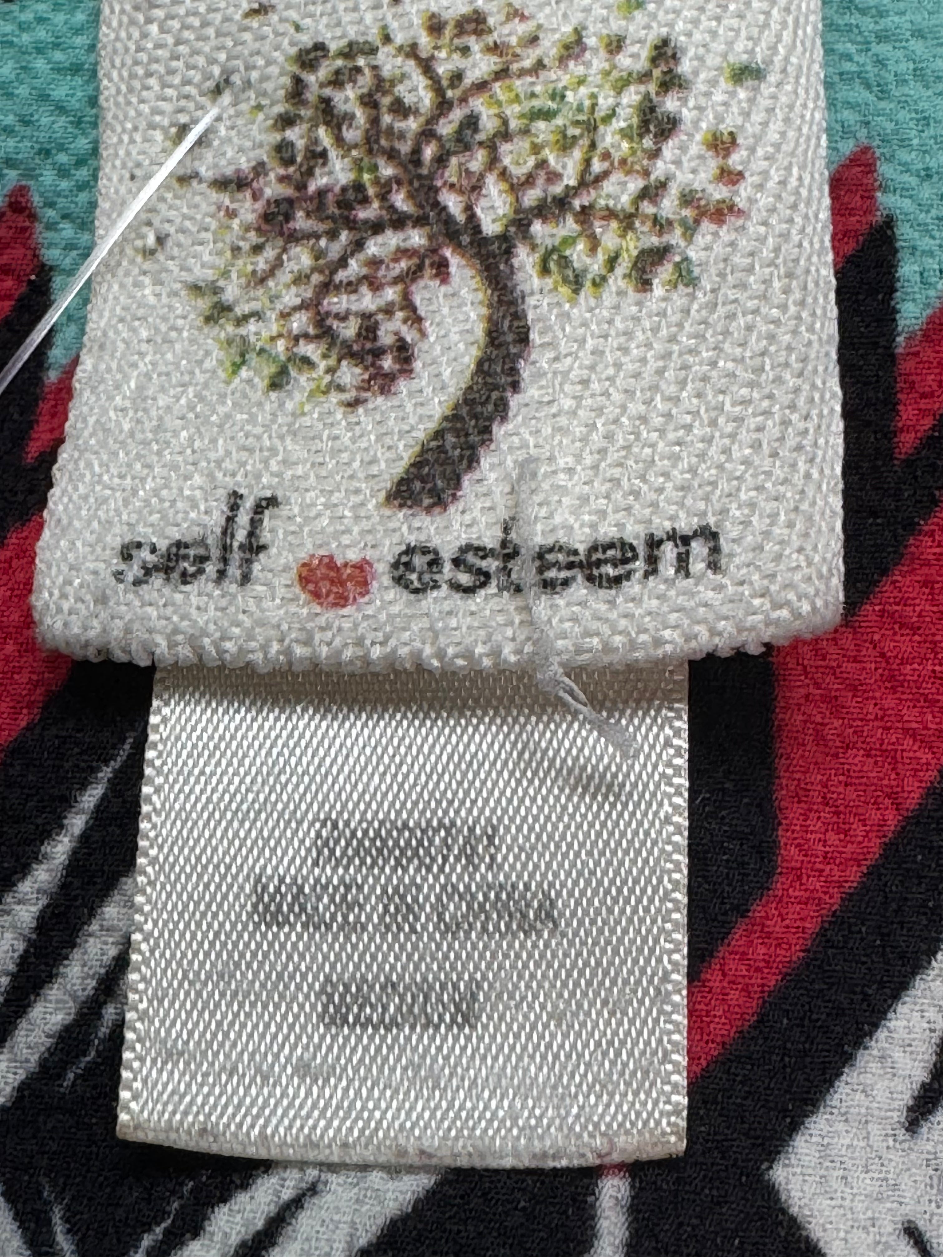 Self Esteem Southwestern Print Lace Up Tank Tunic Top Medium