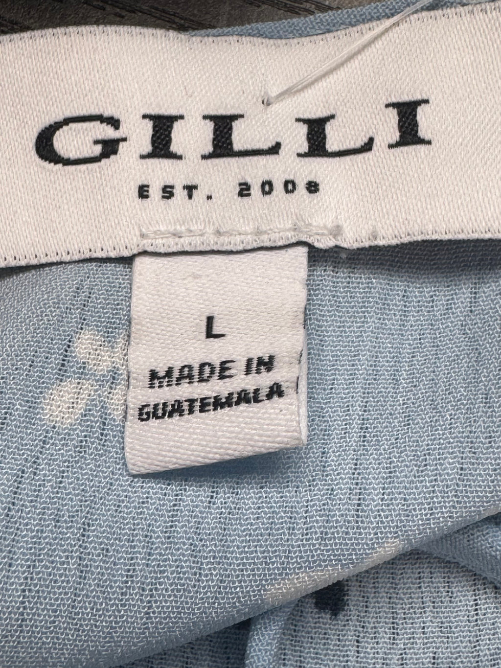 Gilli Light Blue Floral Peplum Cami Top | Size Large