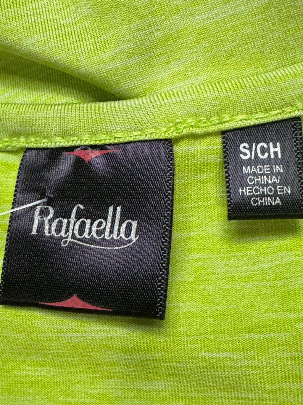 Rafaella Lime Green Tiered Ruffle Top - Size Small