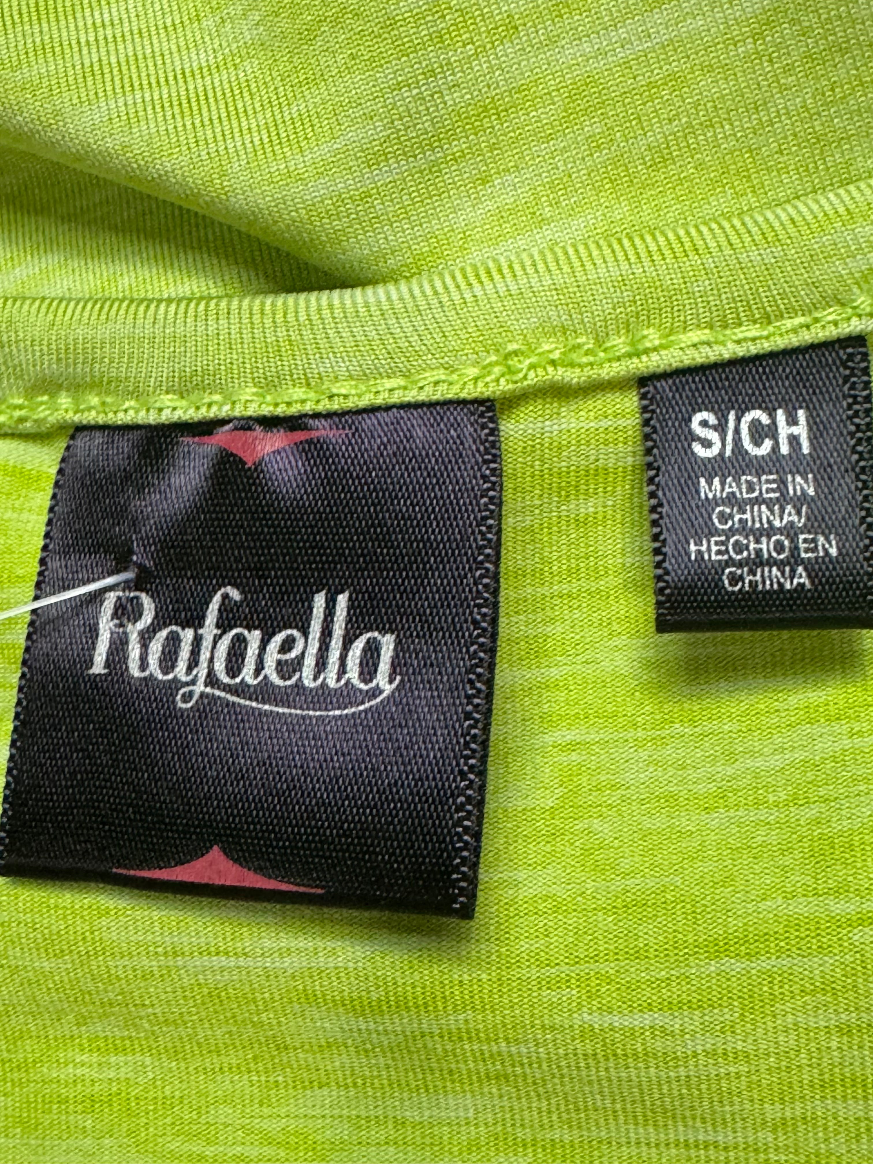 Rafaella Lime Green Tiered Ruffle Top - Size Small