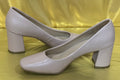 Chic Comfort: Naturalizer Nude Leather Block Heel Pumps (Size 8.5)