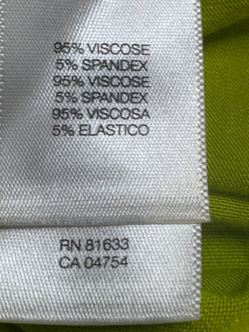 Vibrant Lime Green Kenneth Cole New York Draped Wrap Top Size S