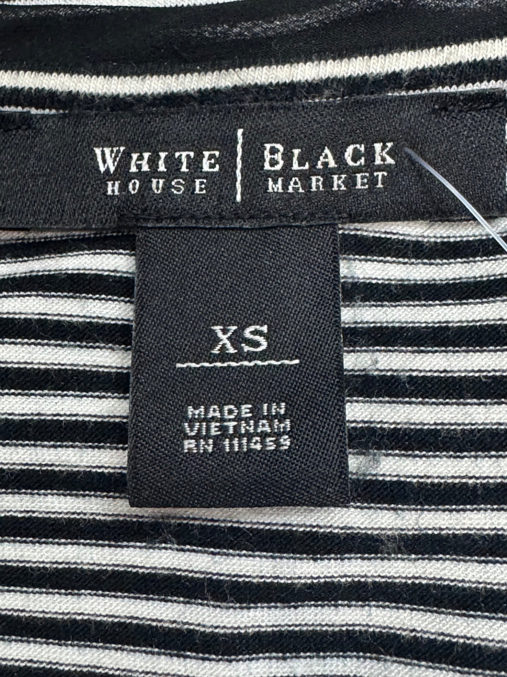 White House Black Market Beaded V-Neck Striped Tank Top - Size XS