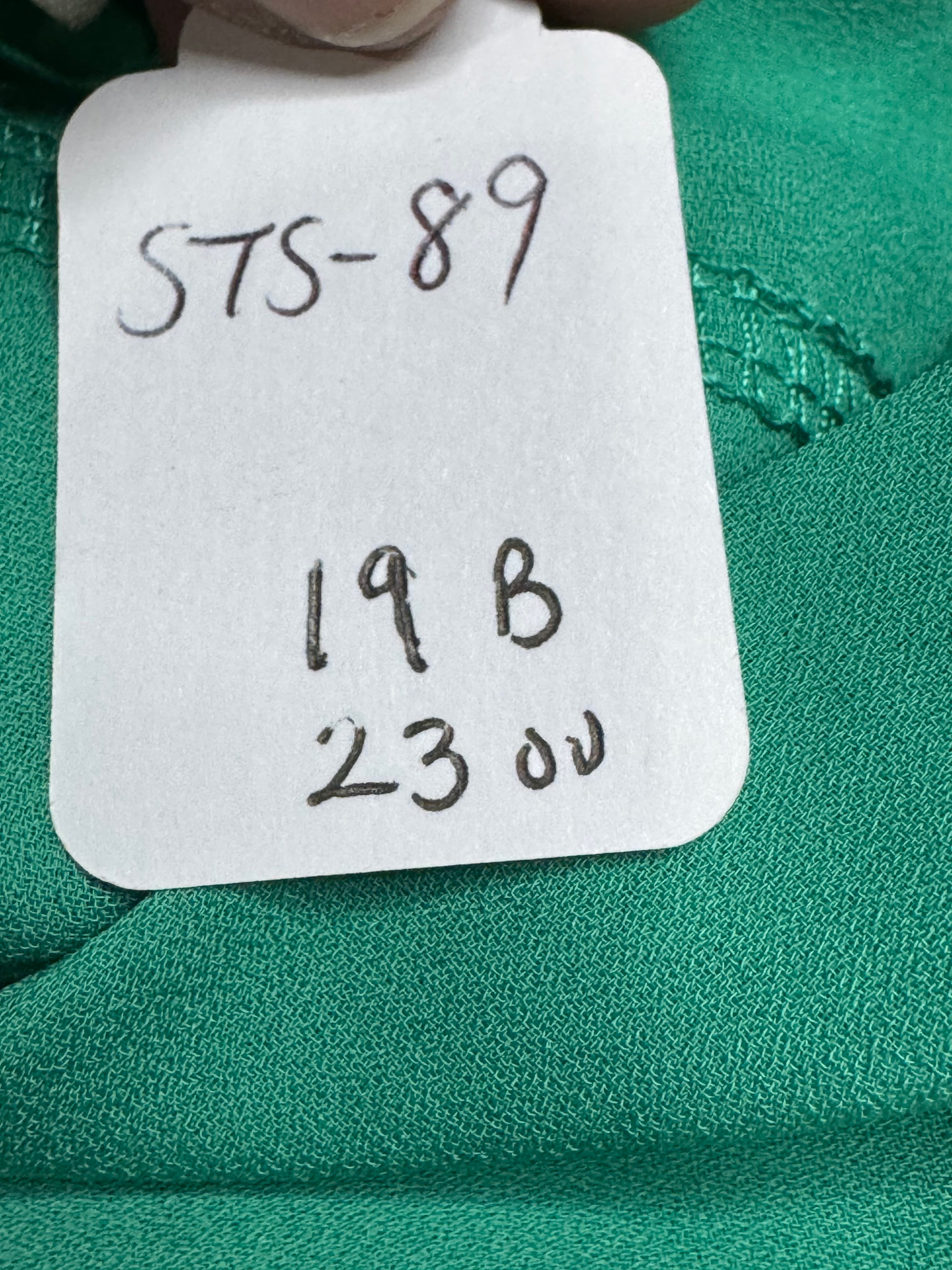MERAKI Mint Green V-Neck Blouse | Pleated Short Sleeve Top, Size Small