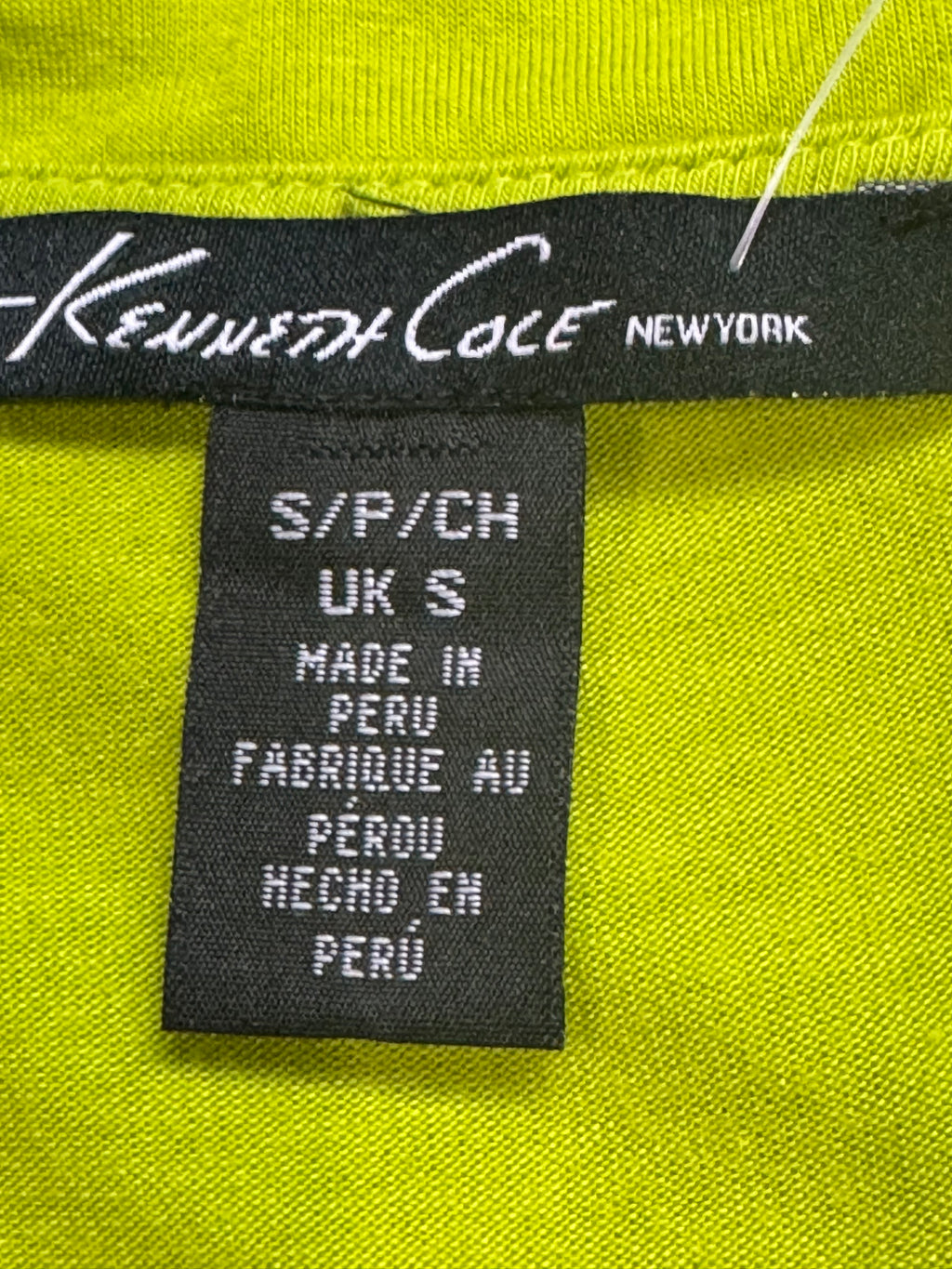 Vibrant Lime Green Kenneth Cole New York Draped Wrap Top Size S