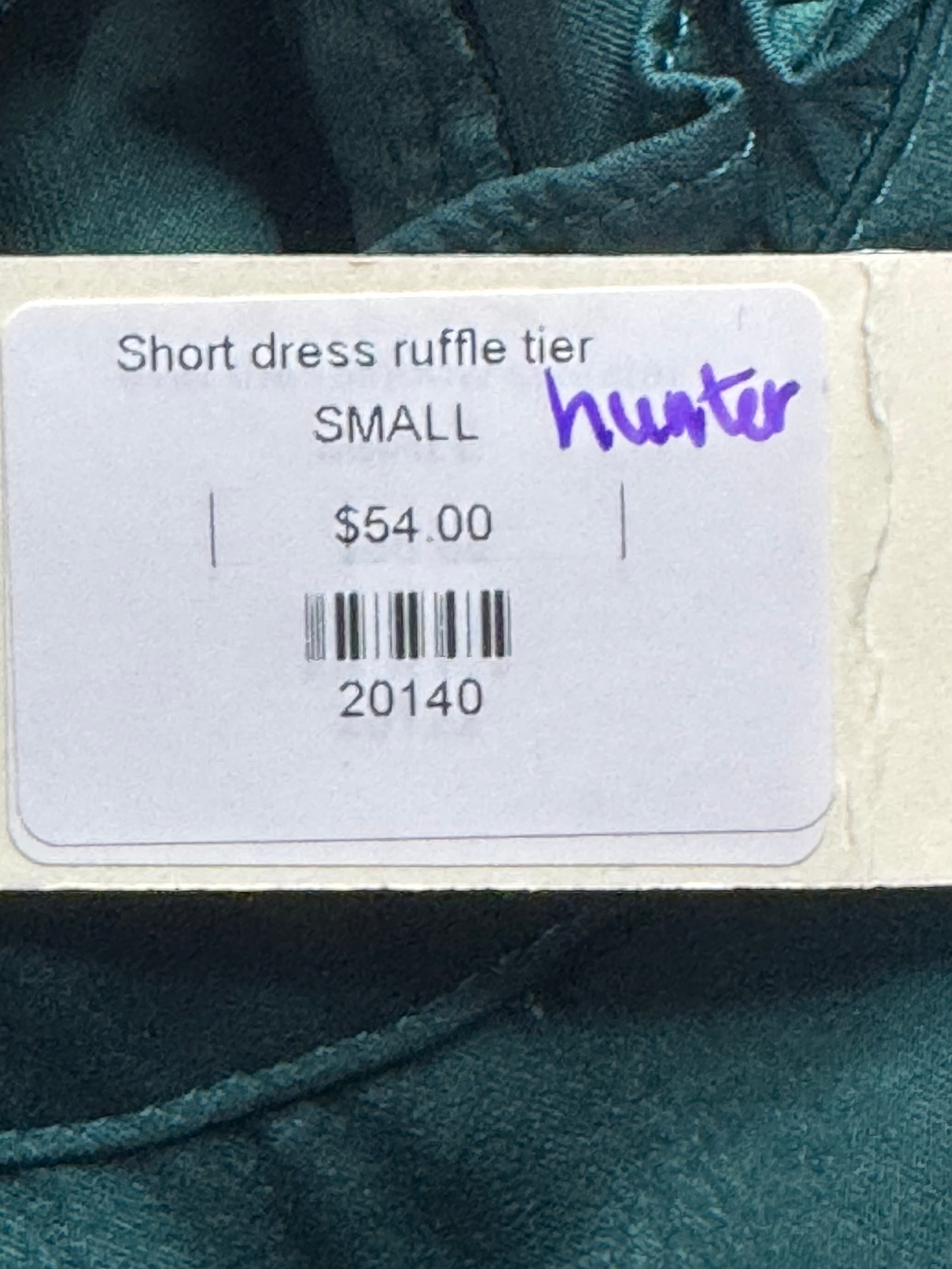 Pinch Teal Ruffle Mock Neck Tiered Drop-Waist Top - Size Small NWT