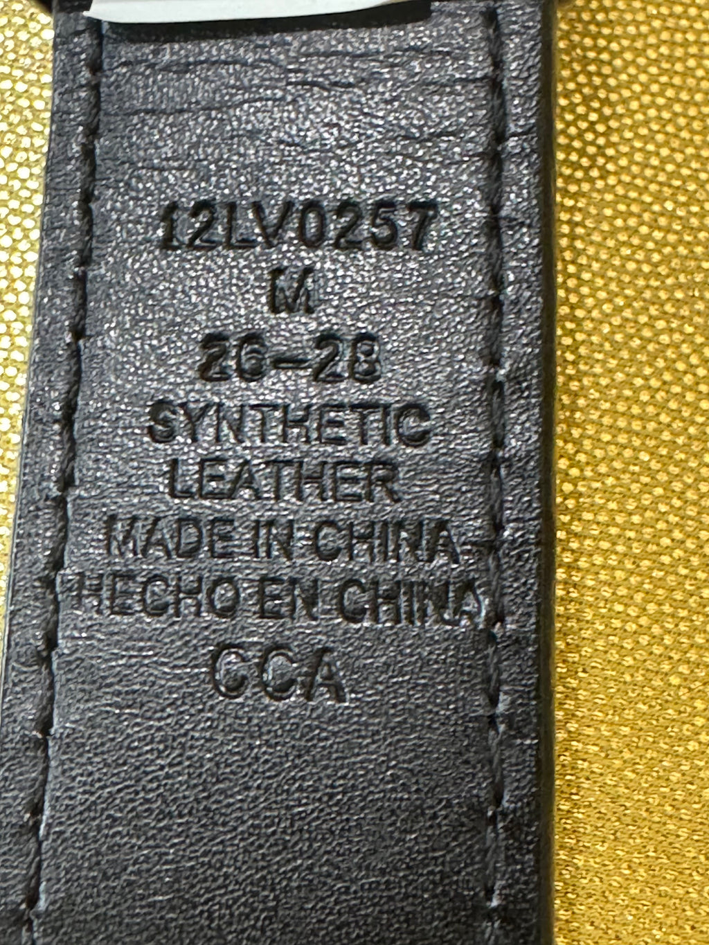 American Eagle Black Synthetic Leather Belt Size Medium Silver Eagle Buckle