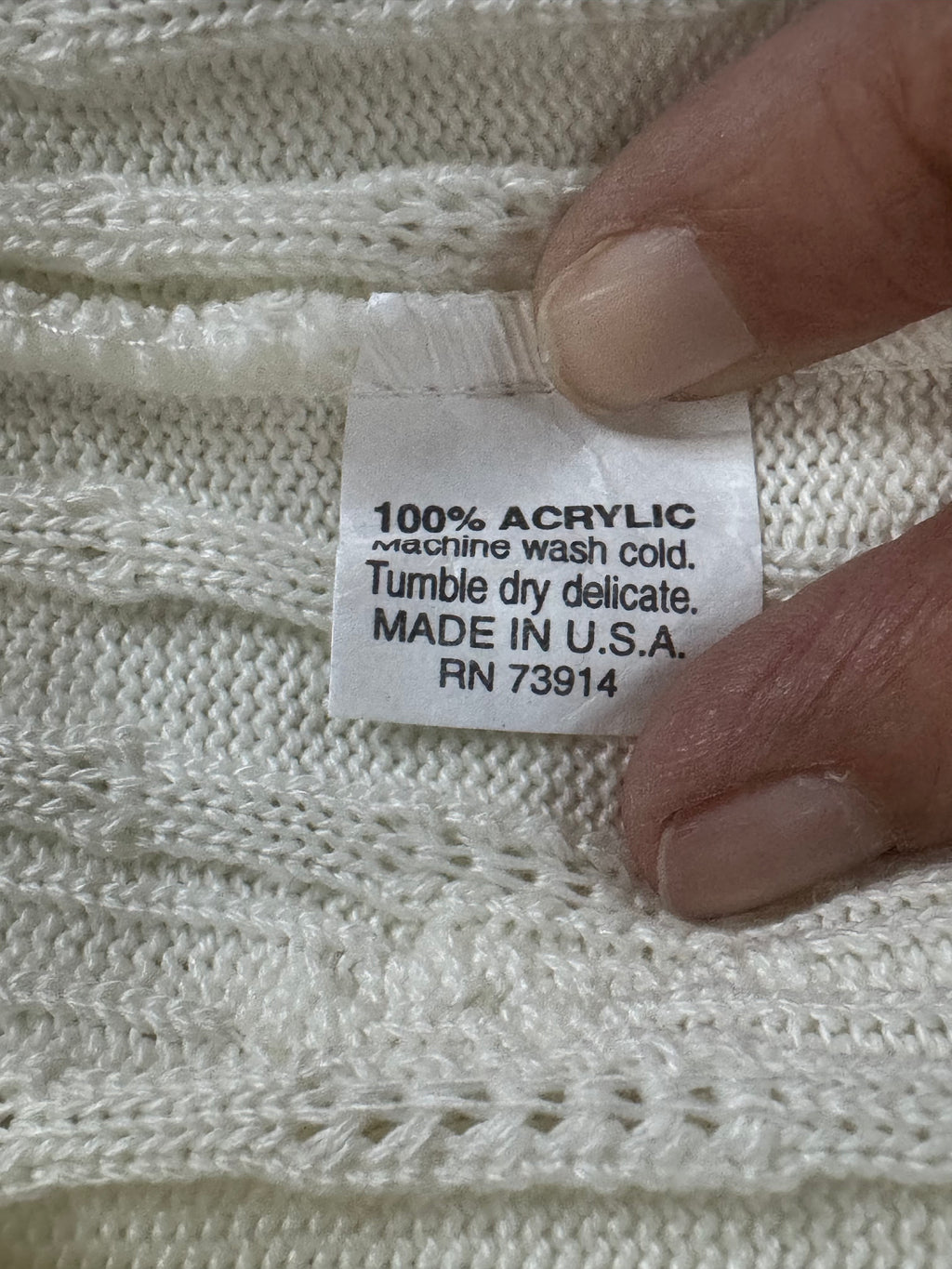 Alfred Dunner White Short Sleeve Sweater Size S
