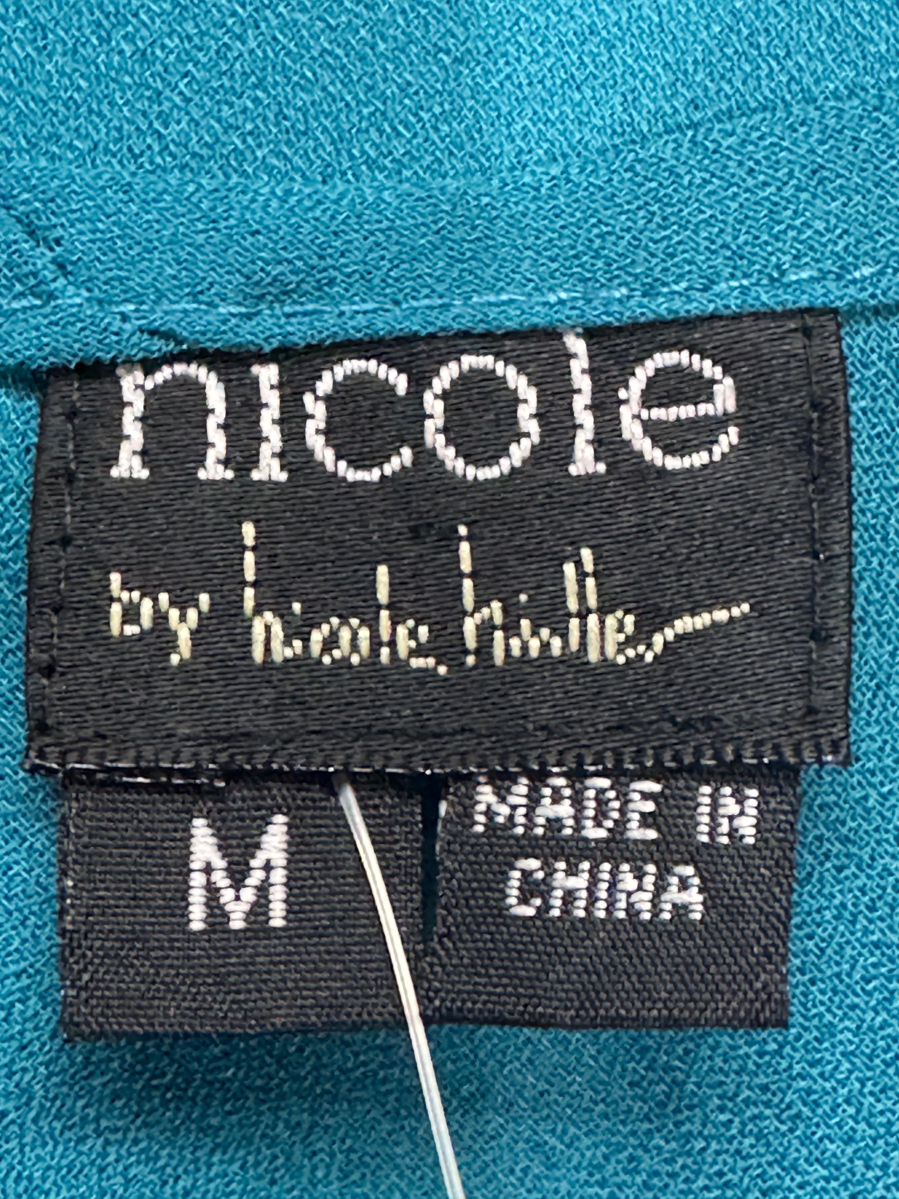 Nicole by Nicole Miller Emerald Teal Lined Camisole Tank Top Size M