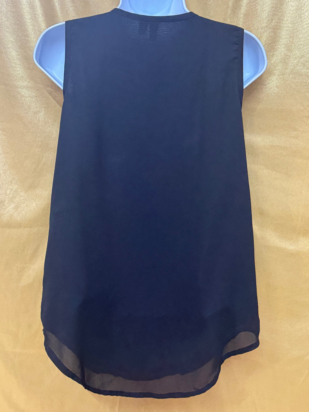 Stunning Madison Beaded Black Sleeveless Tank Top – Size Small ✨