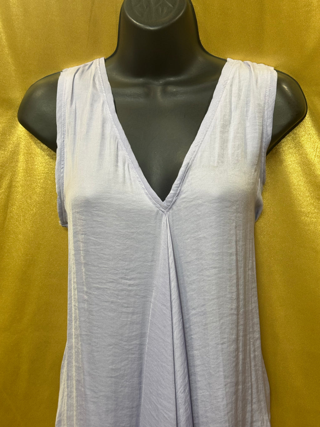 Simply Vera Vera Wang Lavender Handkerchief Hem Tank Top Blouse Size M