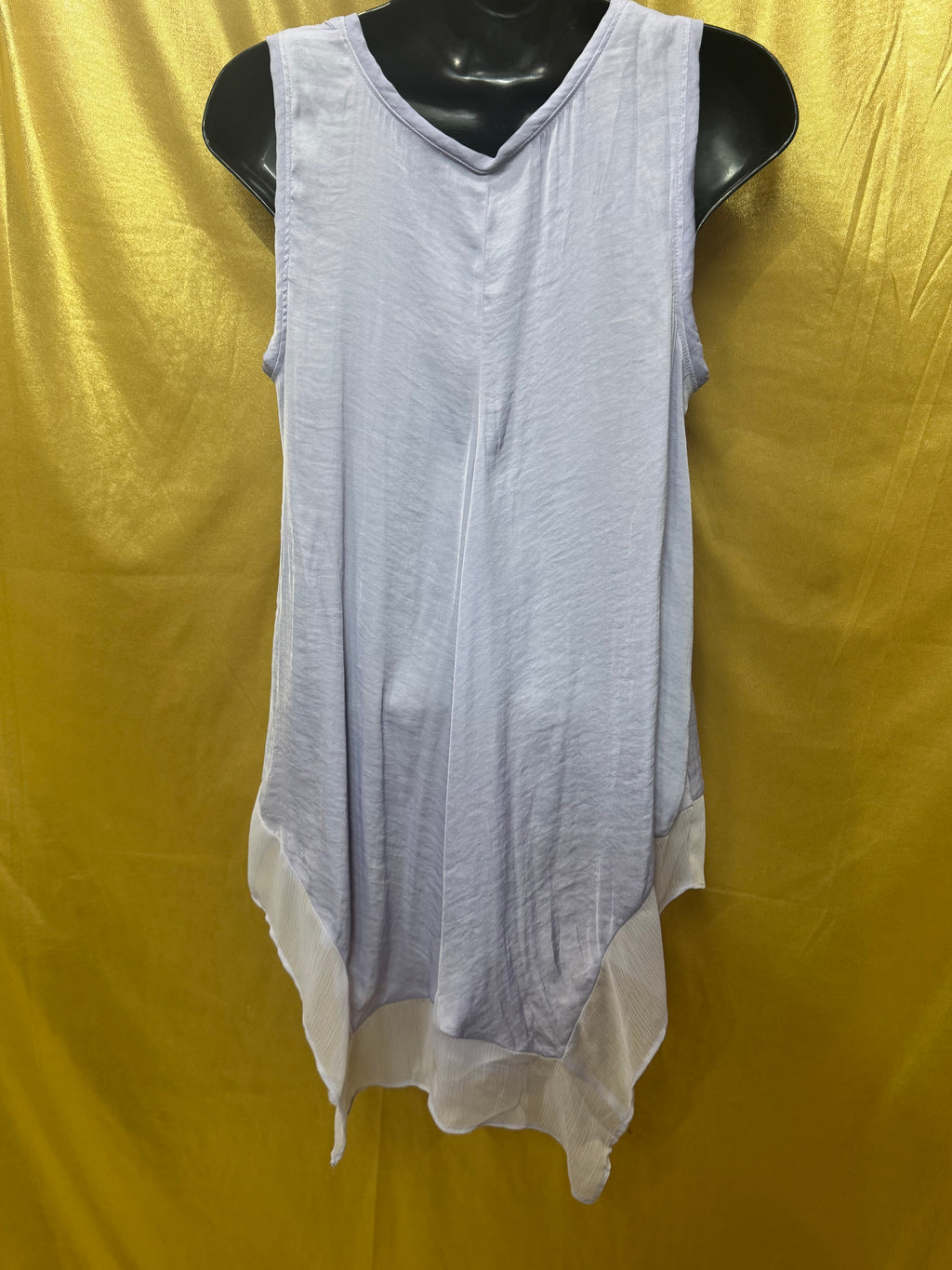 Simply Vera Vera Wang Lavender Handkerchief Hem Tank Top Blouse Size M