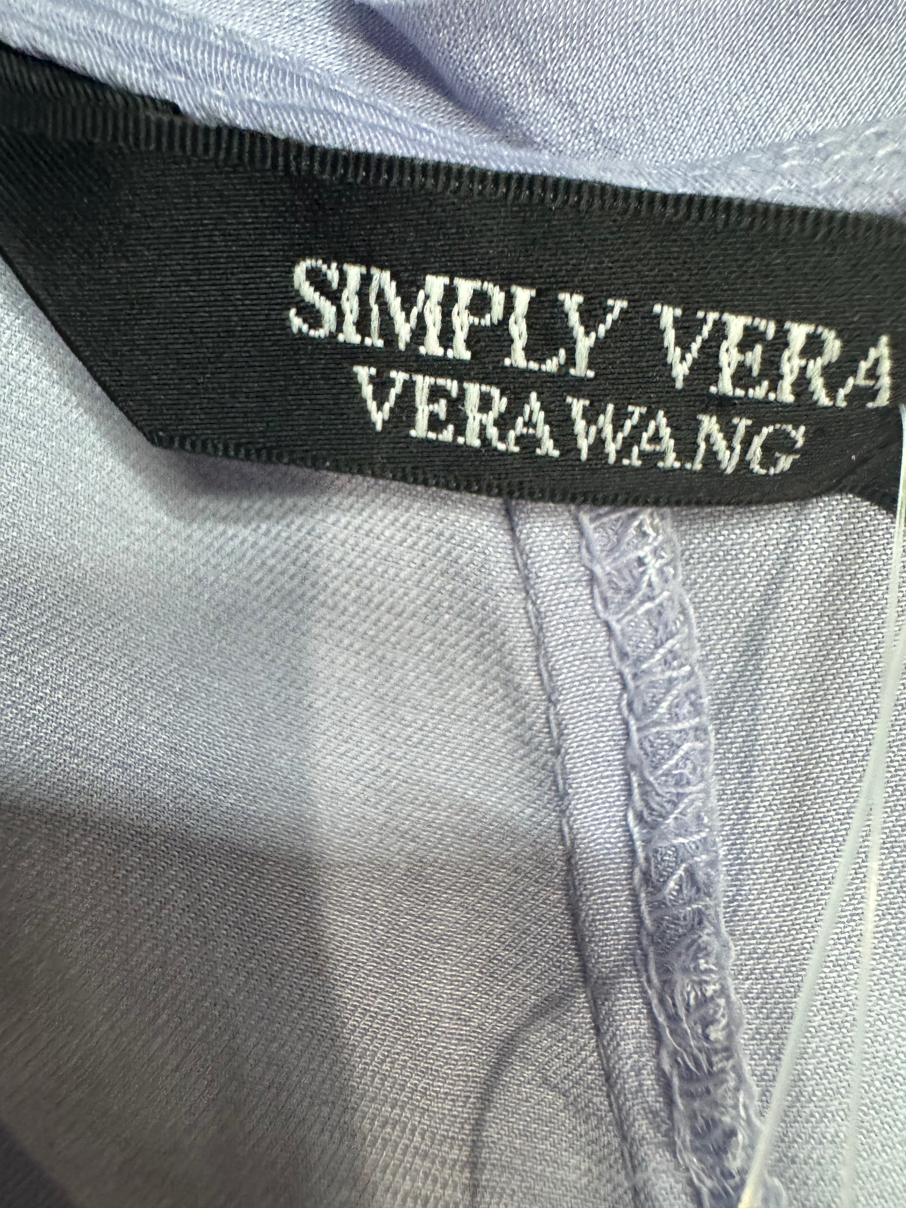 Simply Vera Vera Wang Lavender Handkerchief Hem Tank Top Blouse Size M