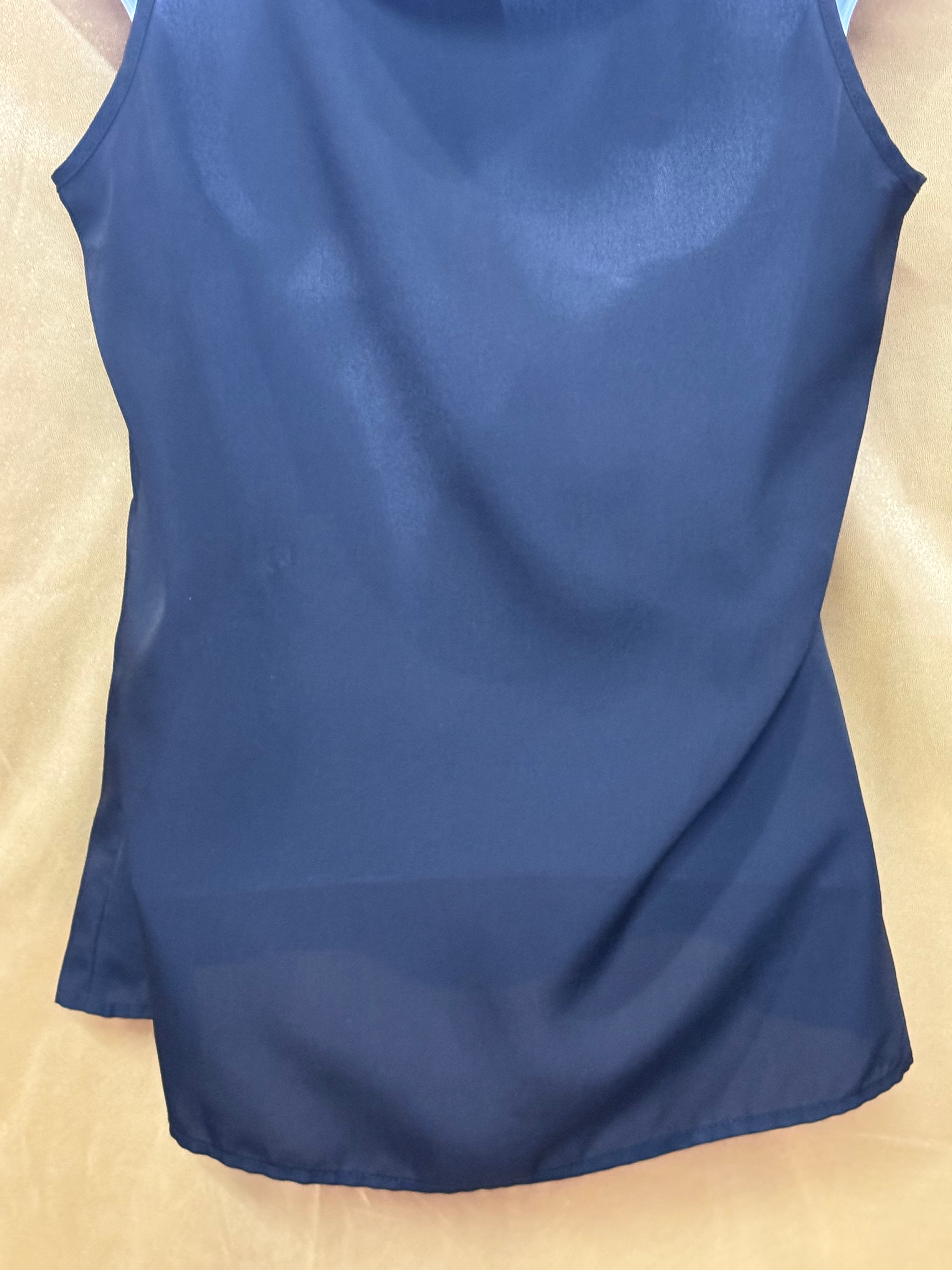 Merona Black Ruffled V-Neck Sleeveless Blouse - Size Small