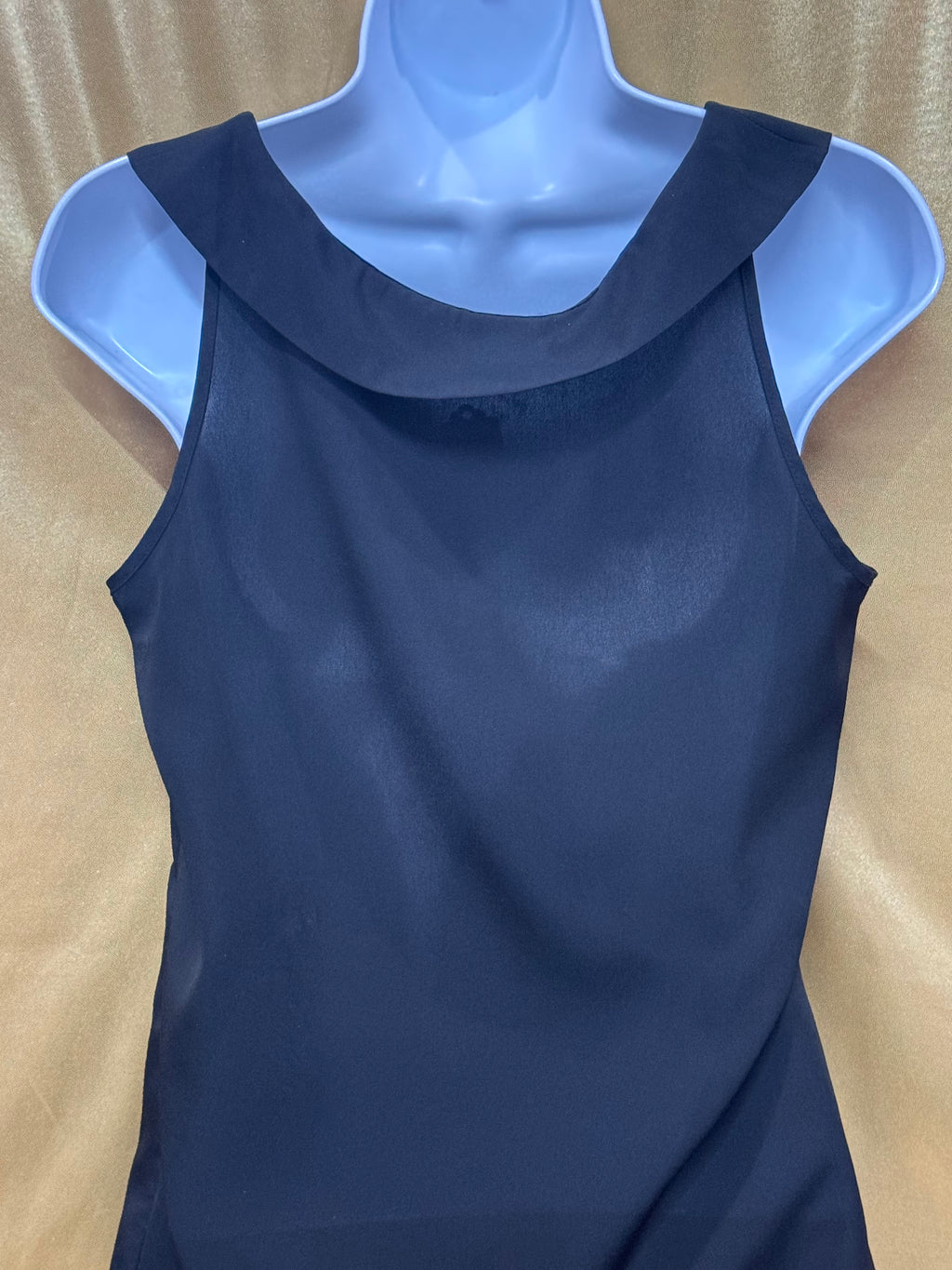 Merona Black Ruffled V-Neck Sleeveless Blouse - Size Small