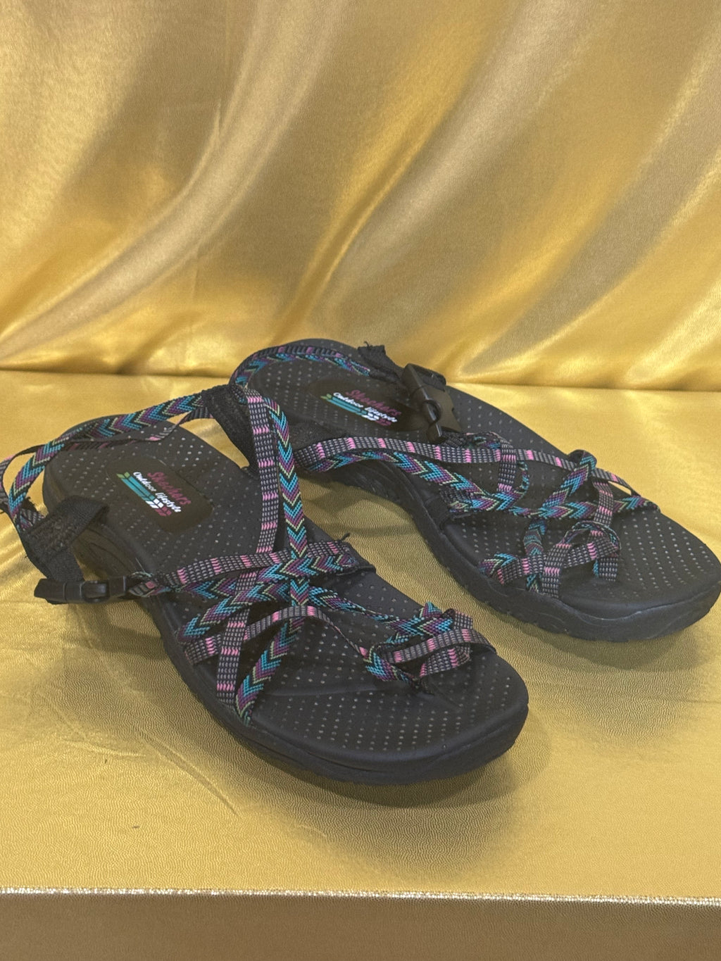 Skechers Reggae Fiesta Sandals Multi-Color Strappy Size 10