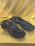 Skechers Reggae Fiesta Sandals Multi-Color Strappy Size 10