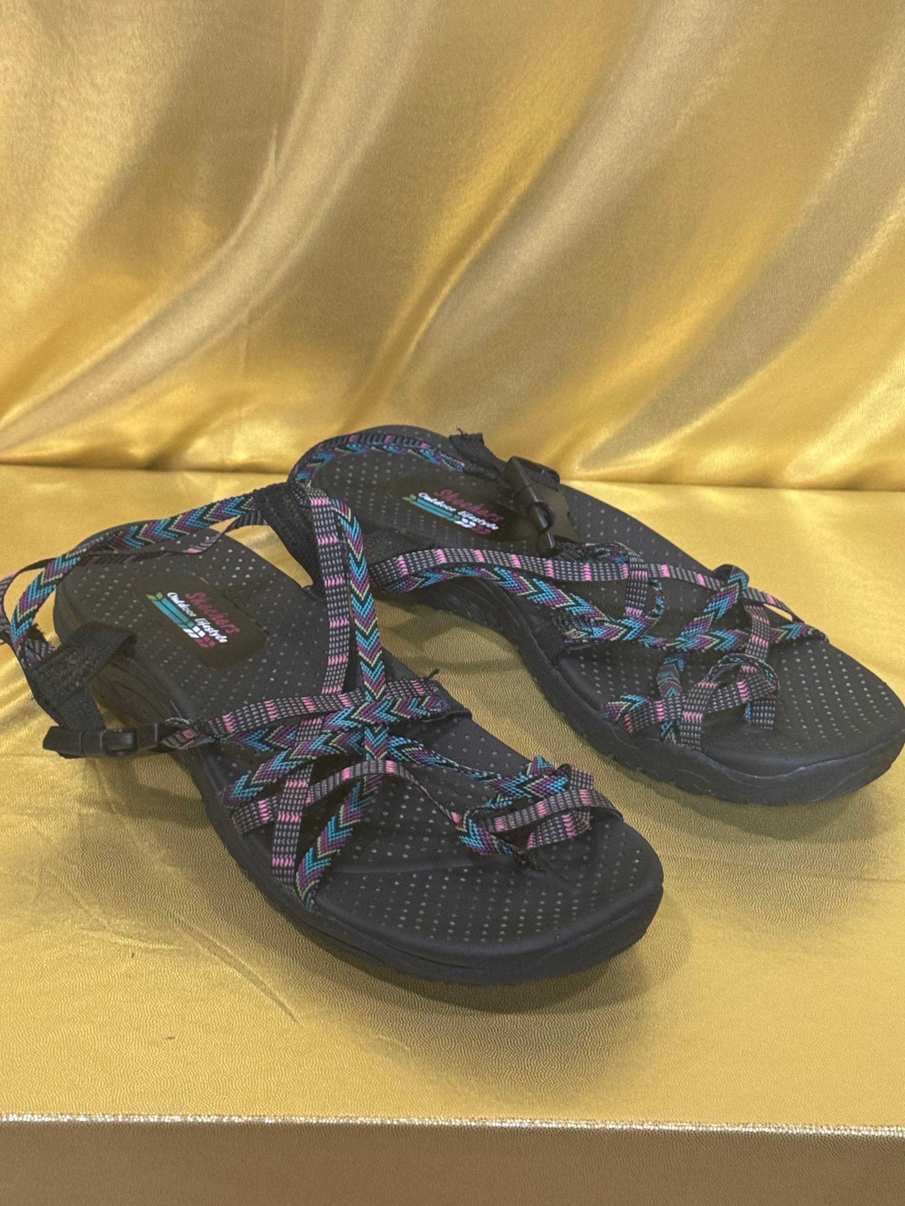Skechers Reggae Fiesta Sandals Multi-Color Strappy Size 10