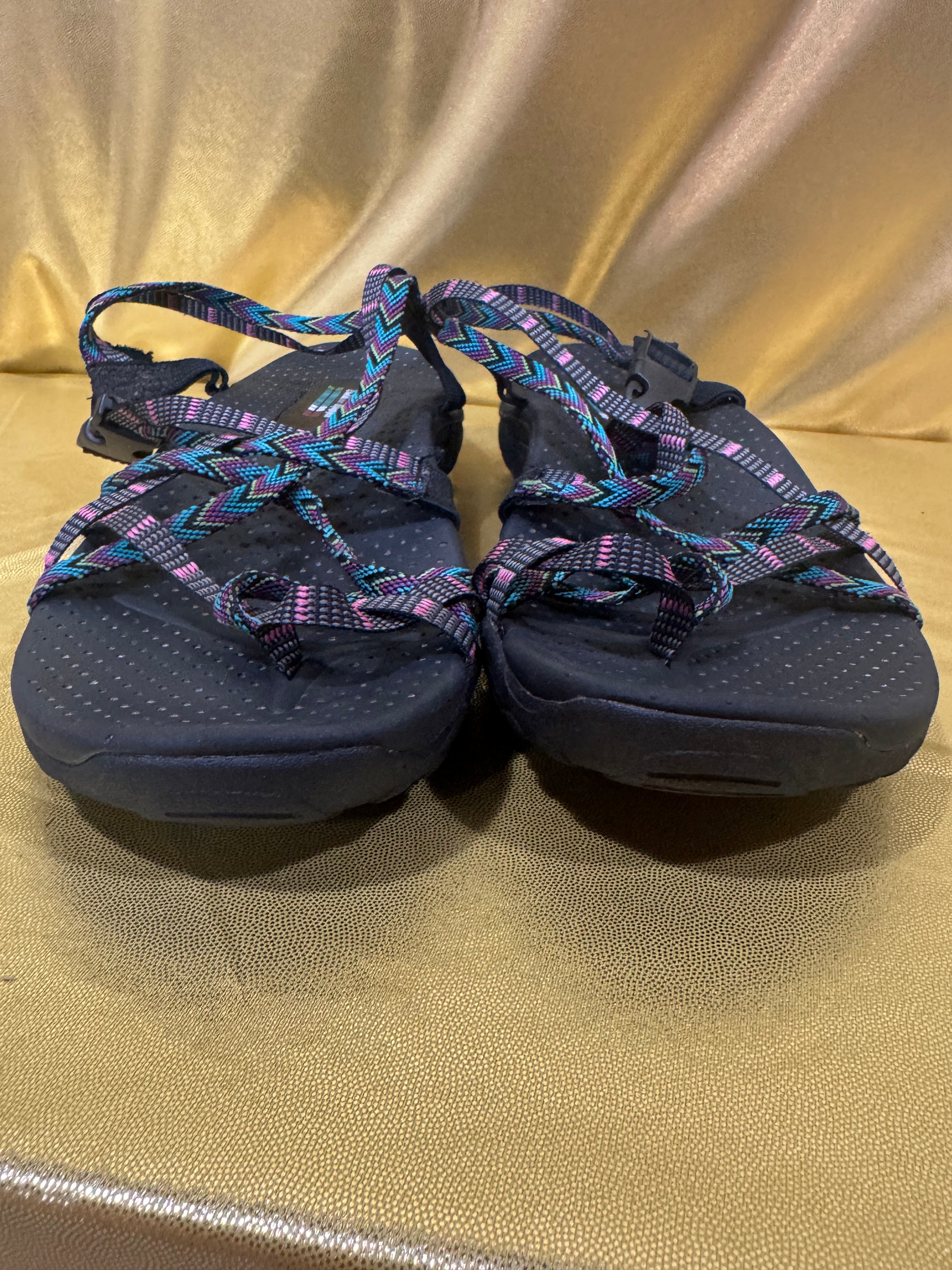 Skechers Reggae Fiesta Sandals Multi-Color Strappy Size 10