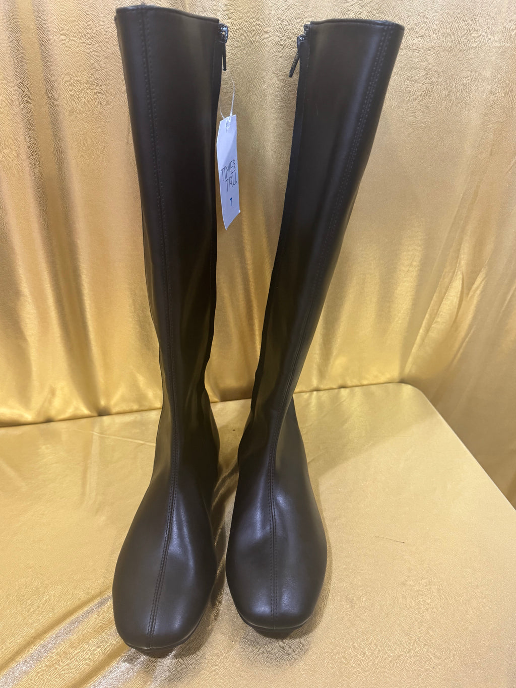 Time and Tru Black Knee-High Riding Boots NWT Size 7