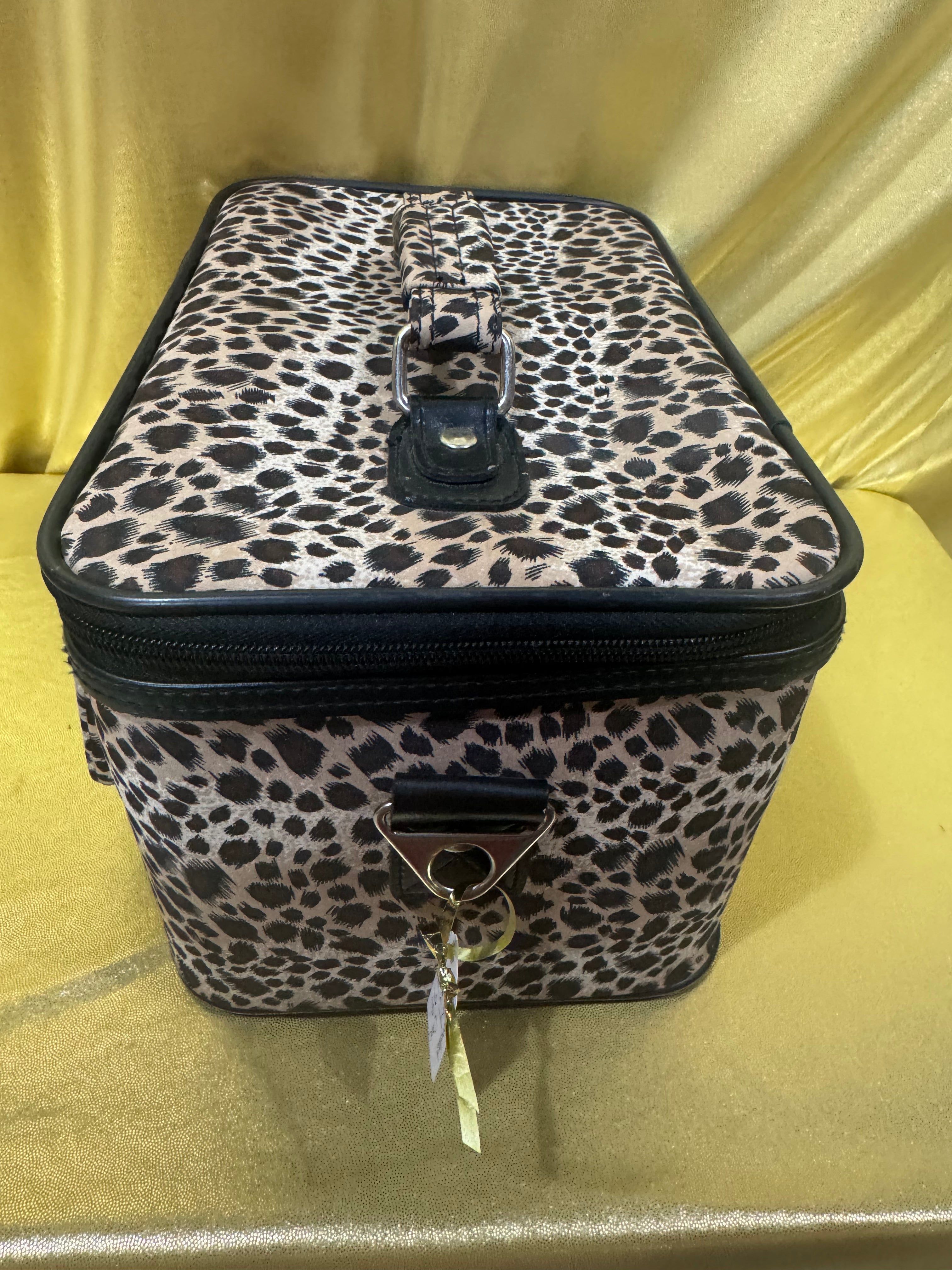 Wild & Organized: Leopard Print Travel Makeup Train Case