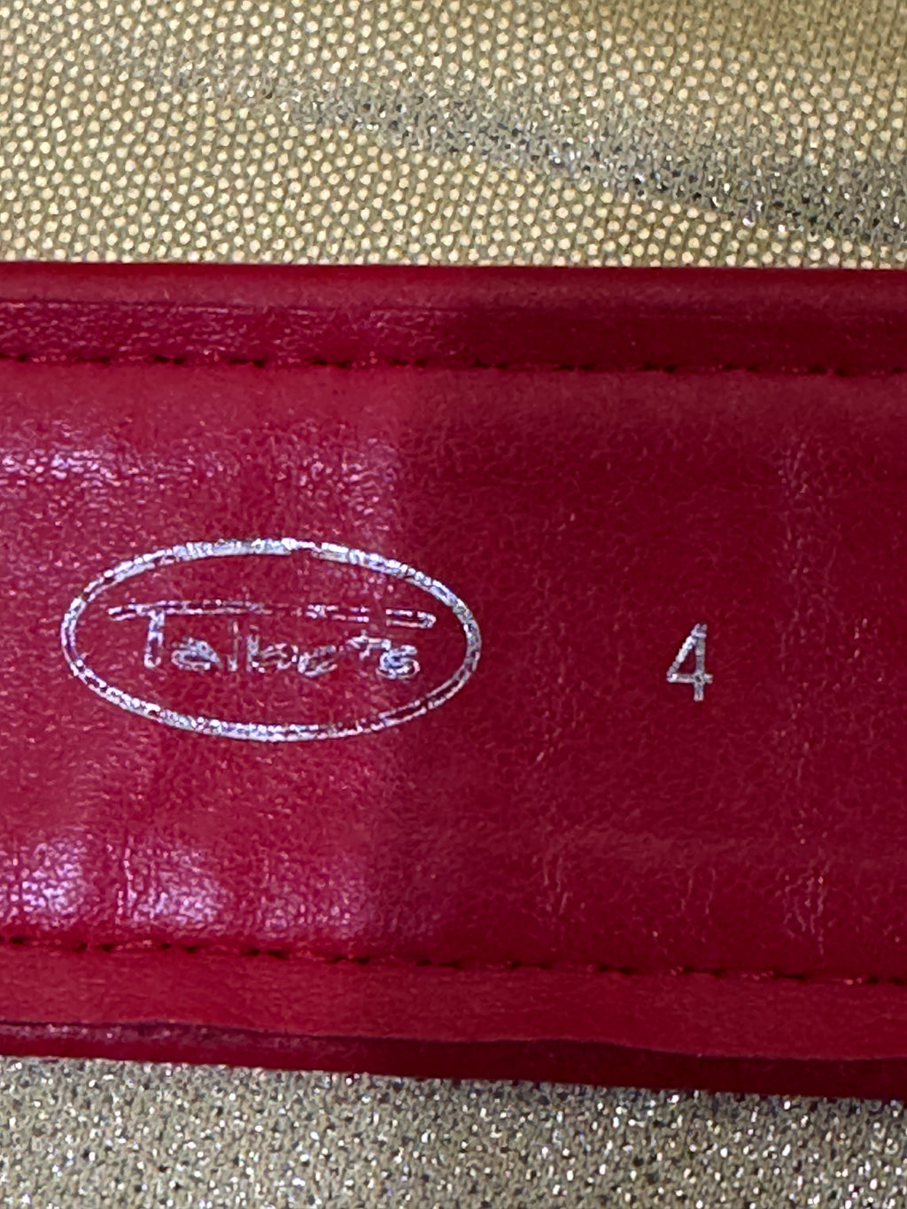 Vintage-Vibe Talbots Bright Red Leather-Covered Buckle Statement Belt Size 4