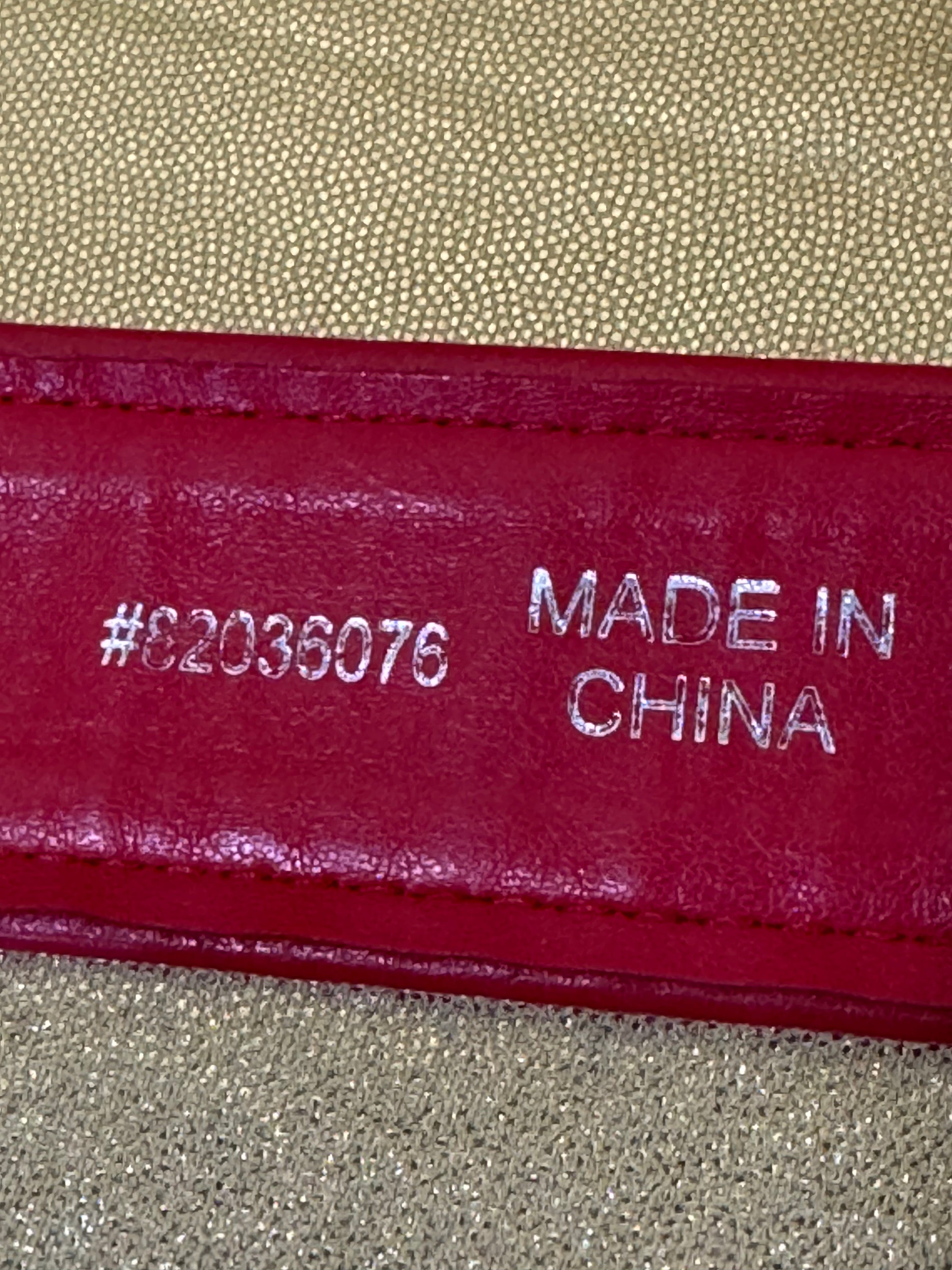 Vintage-Vibe Talbots Bright Red Leather-Covered Buckle Statement Belt Size 4