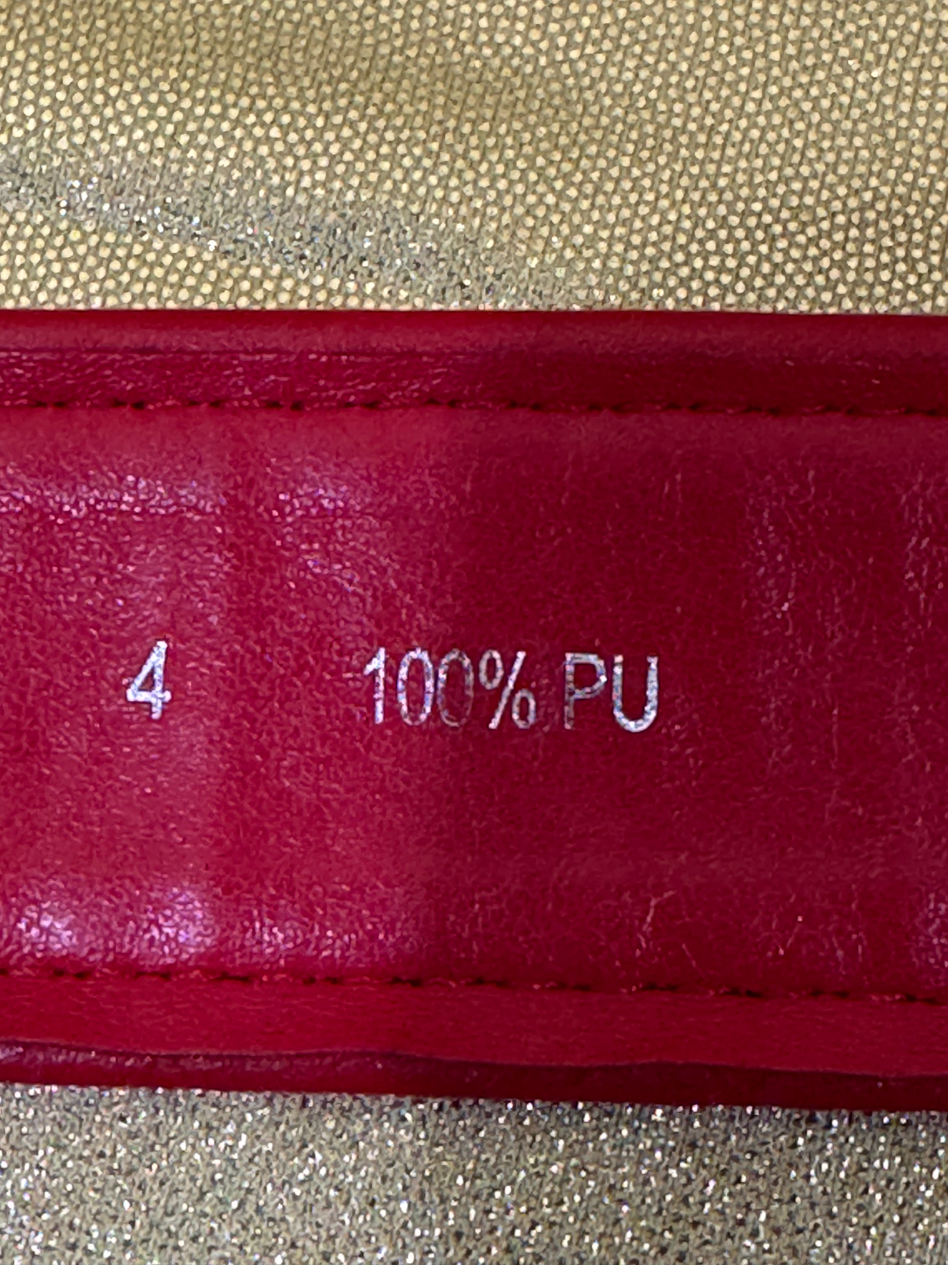 Vintage-Vibe Talbots Bright Red Leather-Covered Buckle Statement Belt Size 4