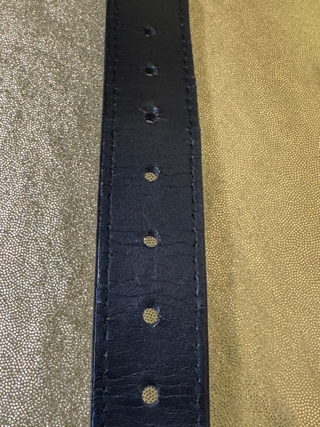 American Eagle Black Synthetic Leather Belt Size Medium Silver Eagle Buckle