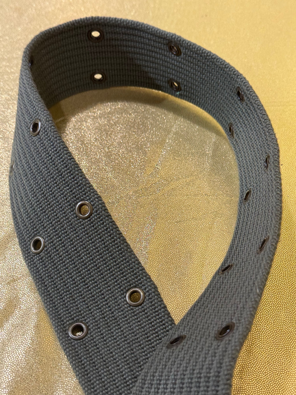 Vintage-Style Olive Green Military Web Belt – 2” Double Grommet Tactical Utility Belt (Size 8)