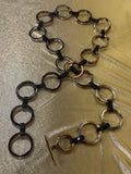 Vintage Y2K Boho Gold O-Ring Chain Belt – 37" Chunky Statement Belt
