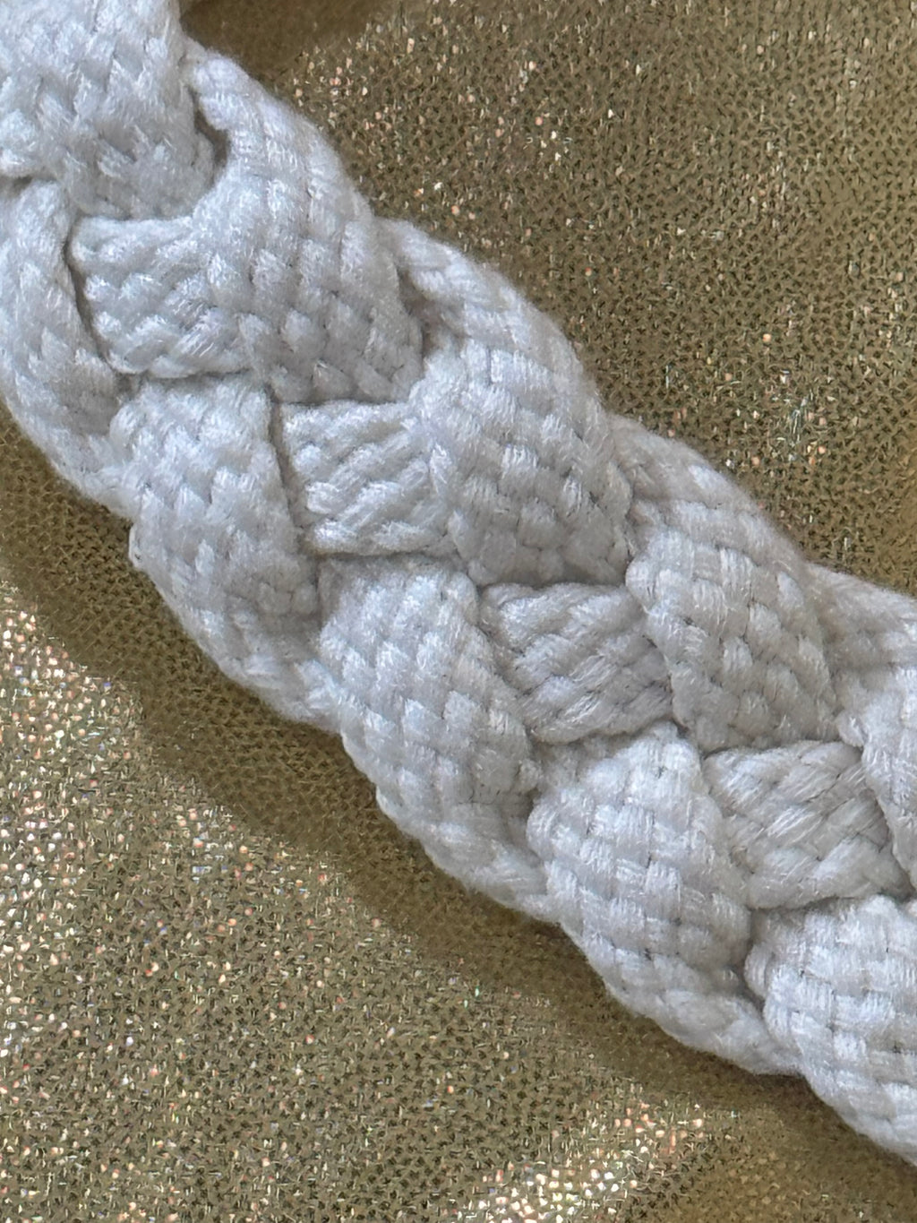 Cream White Boho Cotton Vintage Belt 42” waist