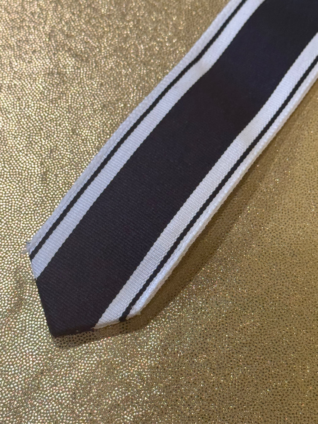 Tommy Hilfiger Blue & White Striped Grosgrain D-Ring Belt (41" Length)