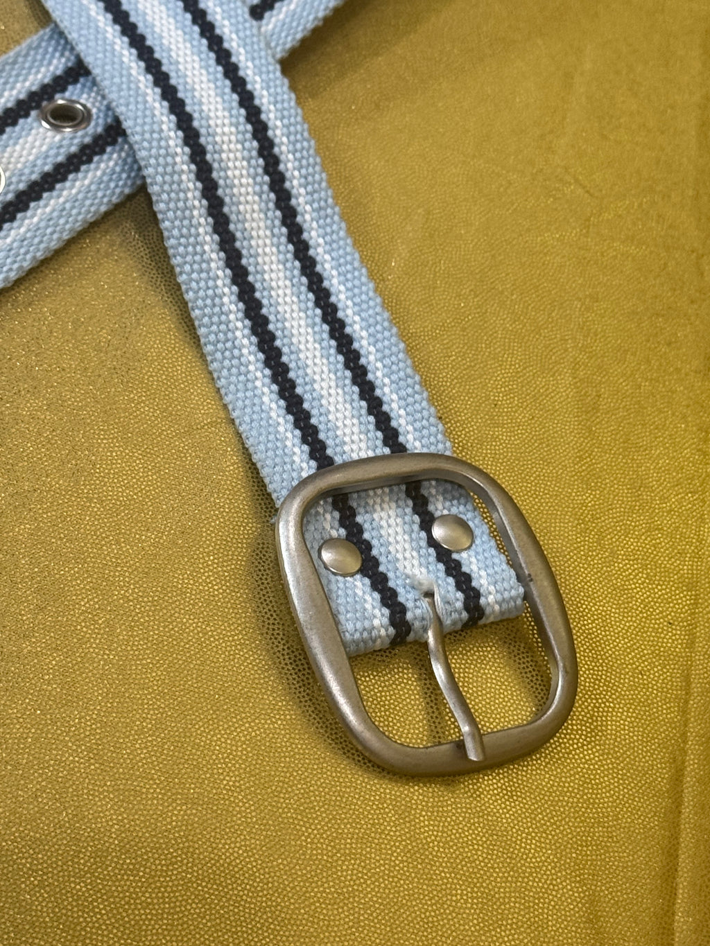 ✨ Vintage Y2K Preppy Coastal Striped Canvas Web Belt 37.5” ✨