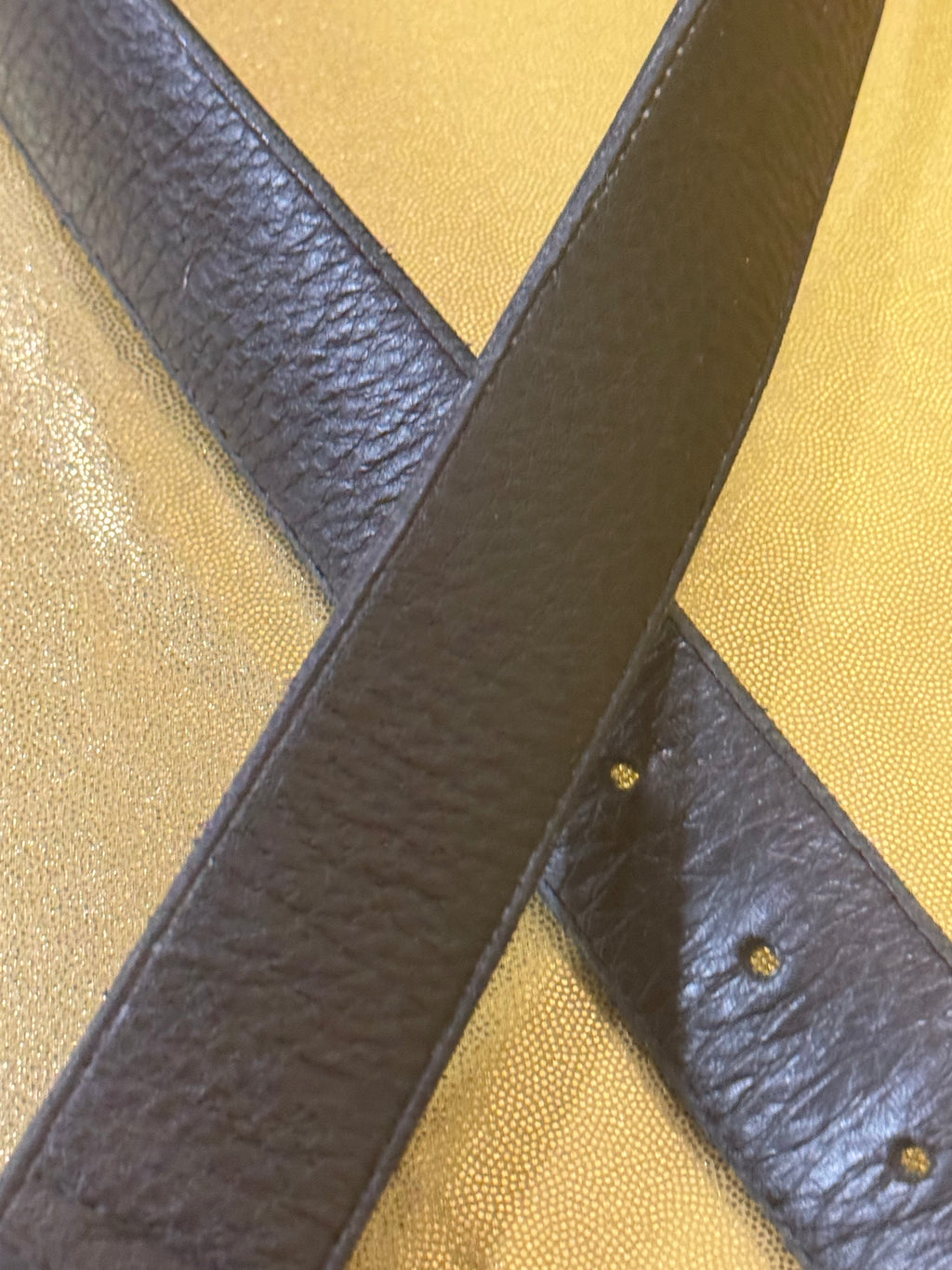 Vintage Men's Black Pebbled Leather Belt – Size M (40") – Made in USA