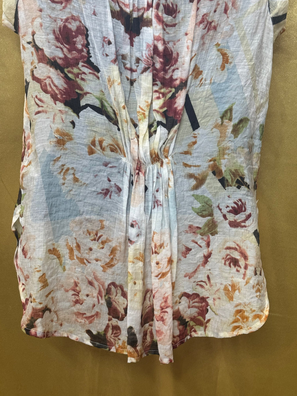 Aratta Maven Floral Sleeveless Tunic Blouse Top | Sz S Boho Romantic