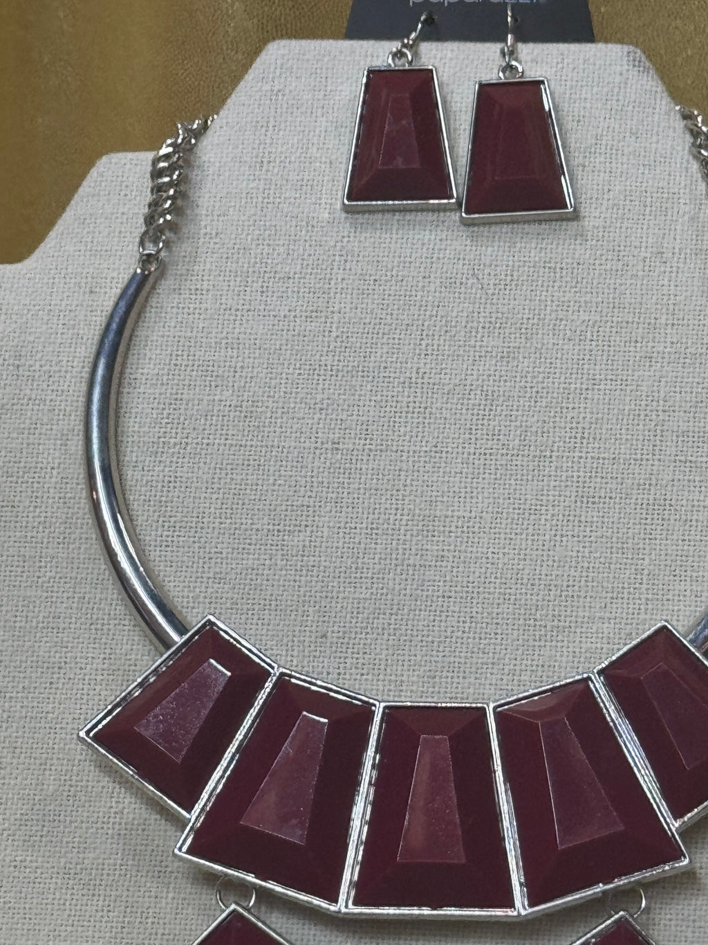 Paparazzi "Lions, TIGRESS, and Bears" Red Statement Necklace & Earring Set