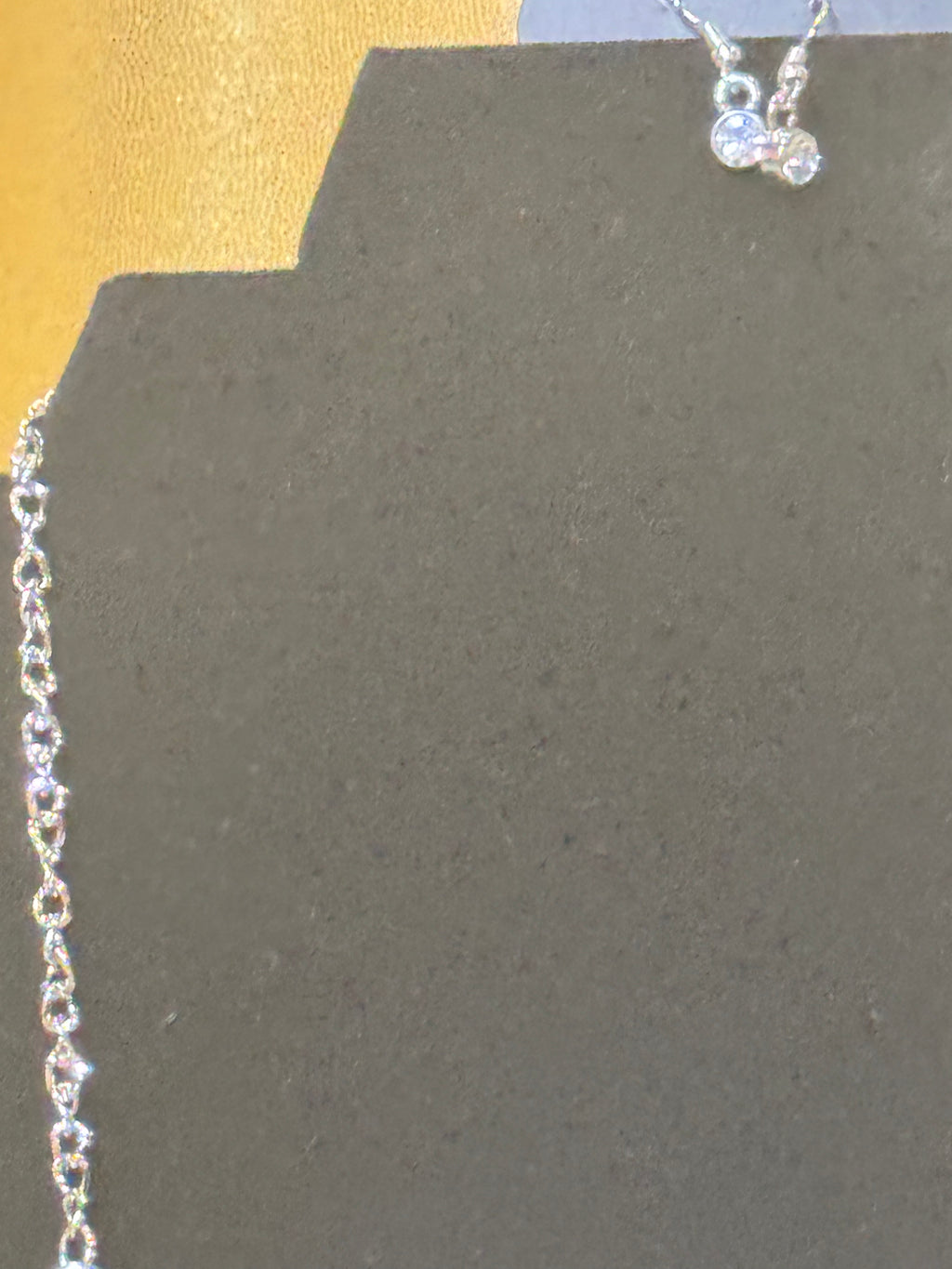 Paparazzi "Modern Day Moonshine" Textured Silver Half-Moon Rhinestone Statement Necklace Set