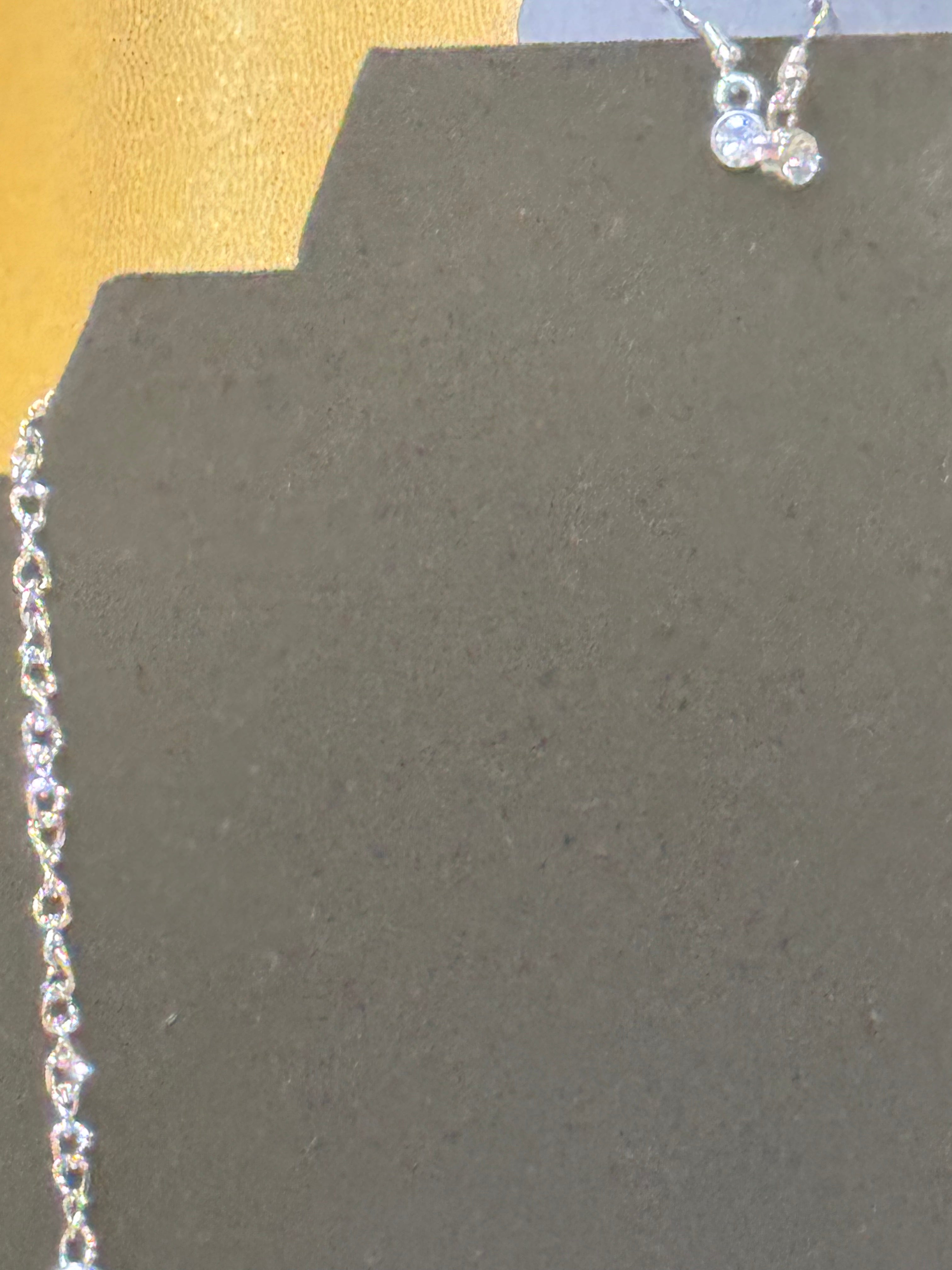 Paparazzi "Modern Day Moonshine" Textured Silver Half-Moon Rhinestone Statement Necklace Set