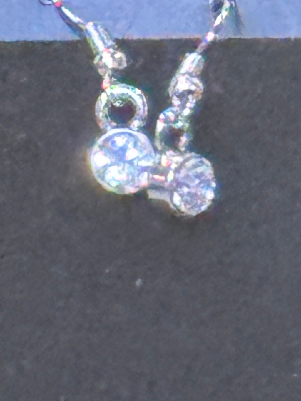 Paparazzi "Modern Day Moonshine" Textured Silver Half-Moon Rhinestone Statement Necklace Set