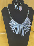 Paparazzi "Welcome to the Pack" Silver Fringe Statement Necklace & Earring Set – NWT