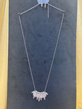Paparazzi "Crowning Moment" White Rhinestone Necklace Set - New, Never Worn