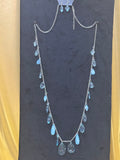 Paparazzi "GLOW And Steady Wins The Race" Light Blue Crystal Drop Necklace & Earring Set