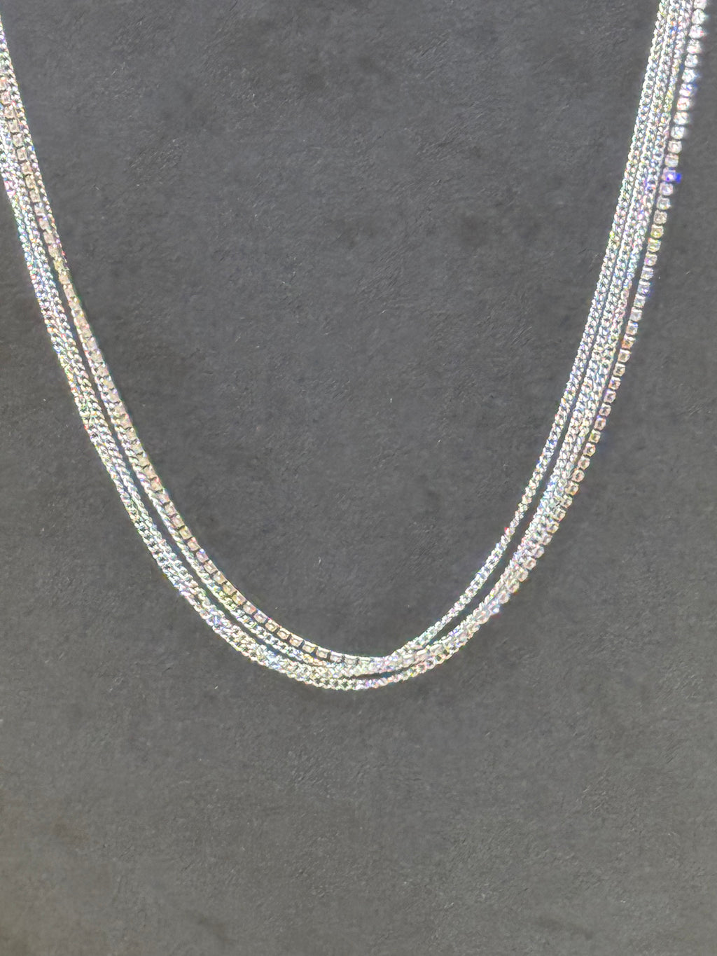 Paparazzi "The Final Countdown" Silver Layered Long Necklace Set