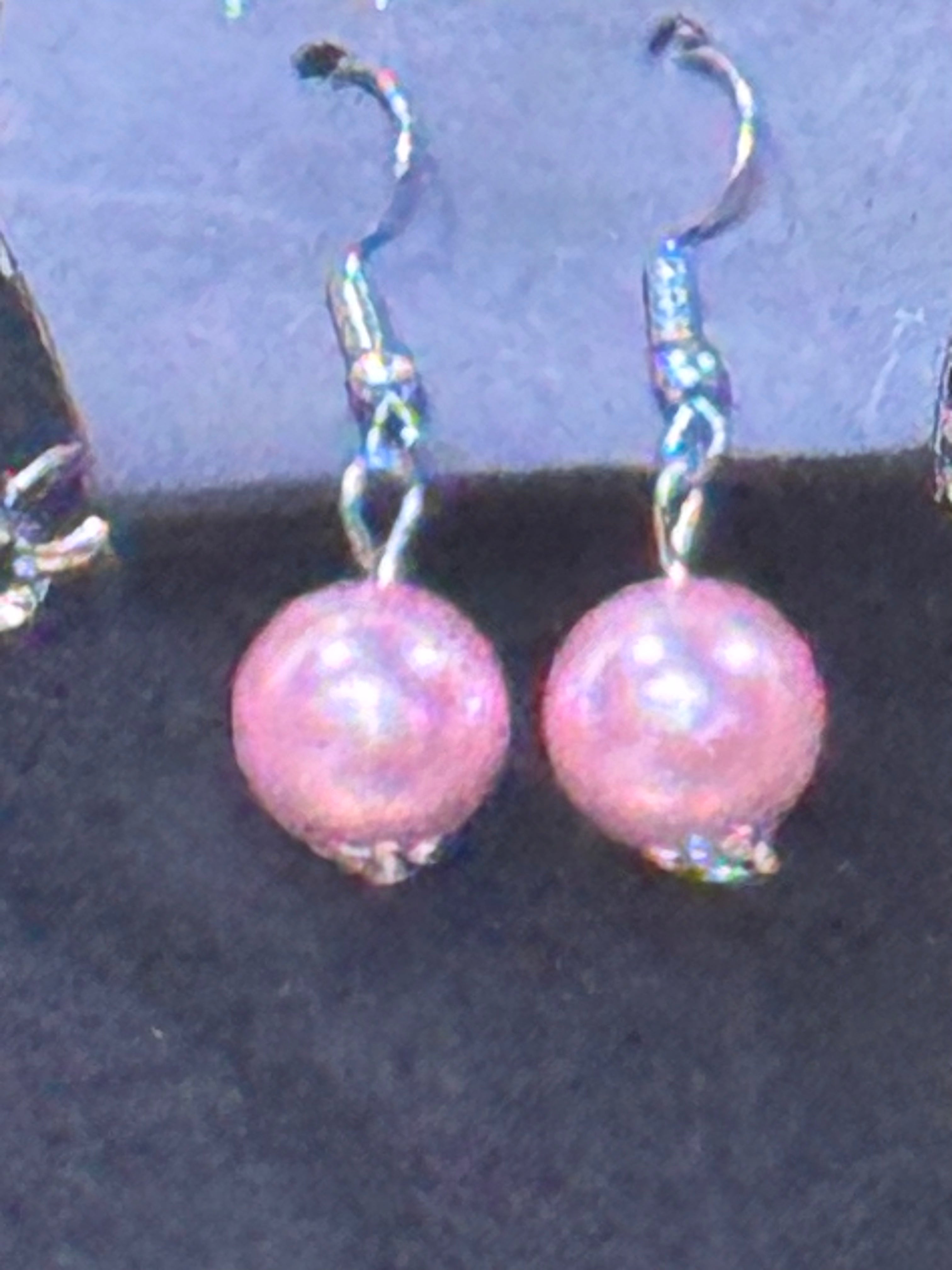 Vintage Paparazzi Long Silver Link Necklace & Earring Set – Pastel Pearls