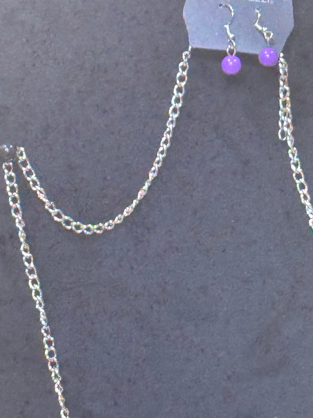 Paparazzi Desert Equinox Purple Stone Long Necklace & Earrings Set