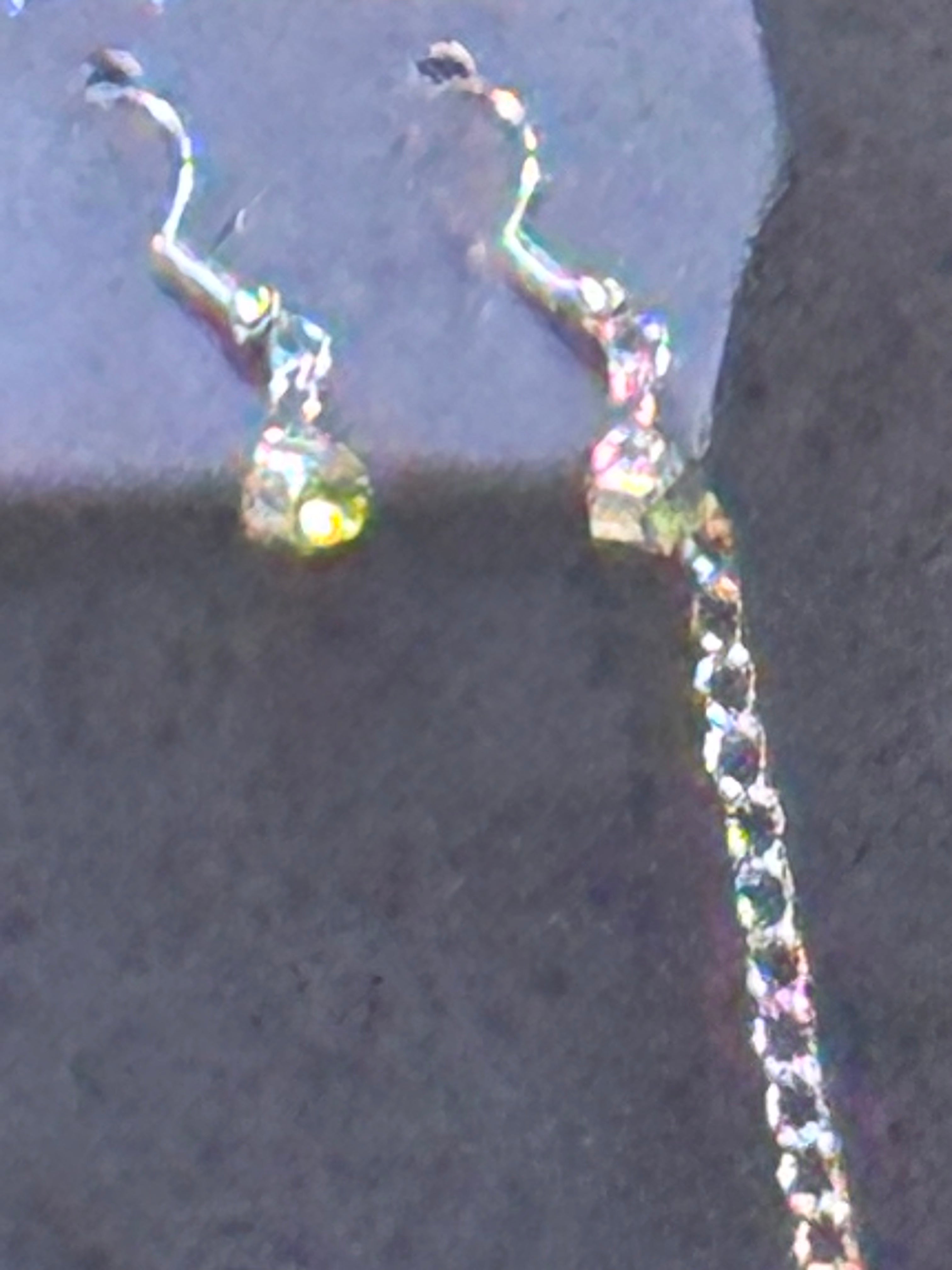 Paparazzi "Sky Quest" Green Rhinestone Silver Feather Long Necklace Set