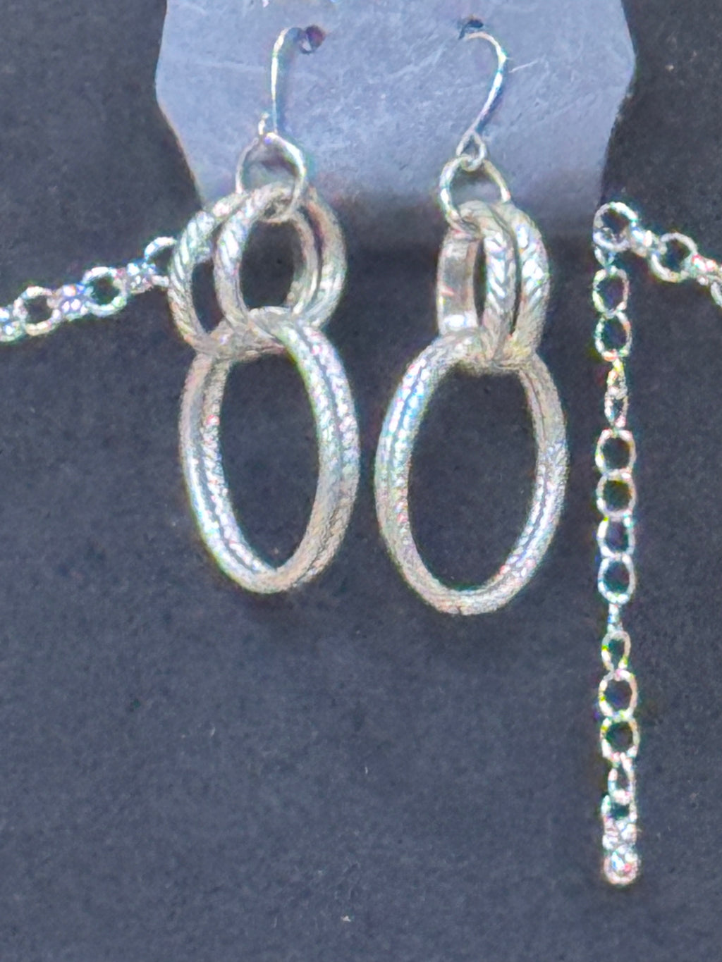 Paparazzi "Pageant Princess" Silver Necklace & Earring Set