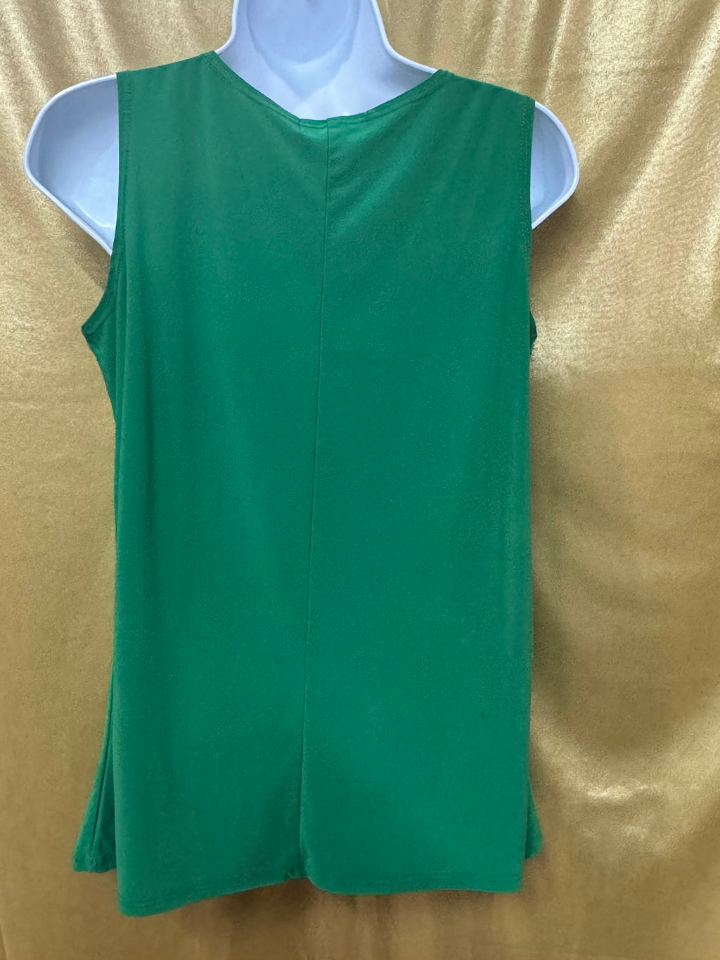 Vintage Diana Bell Green Sleeveless Button-Front Tank Top - Size Small